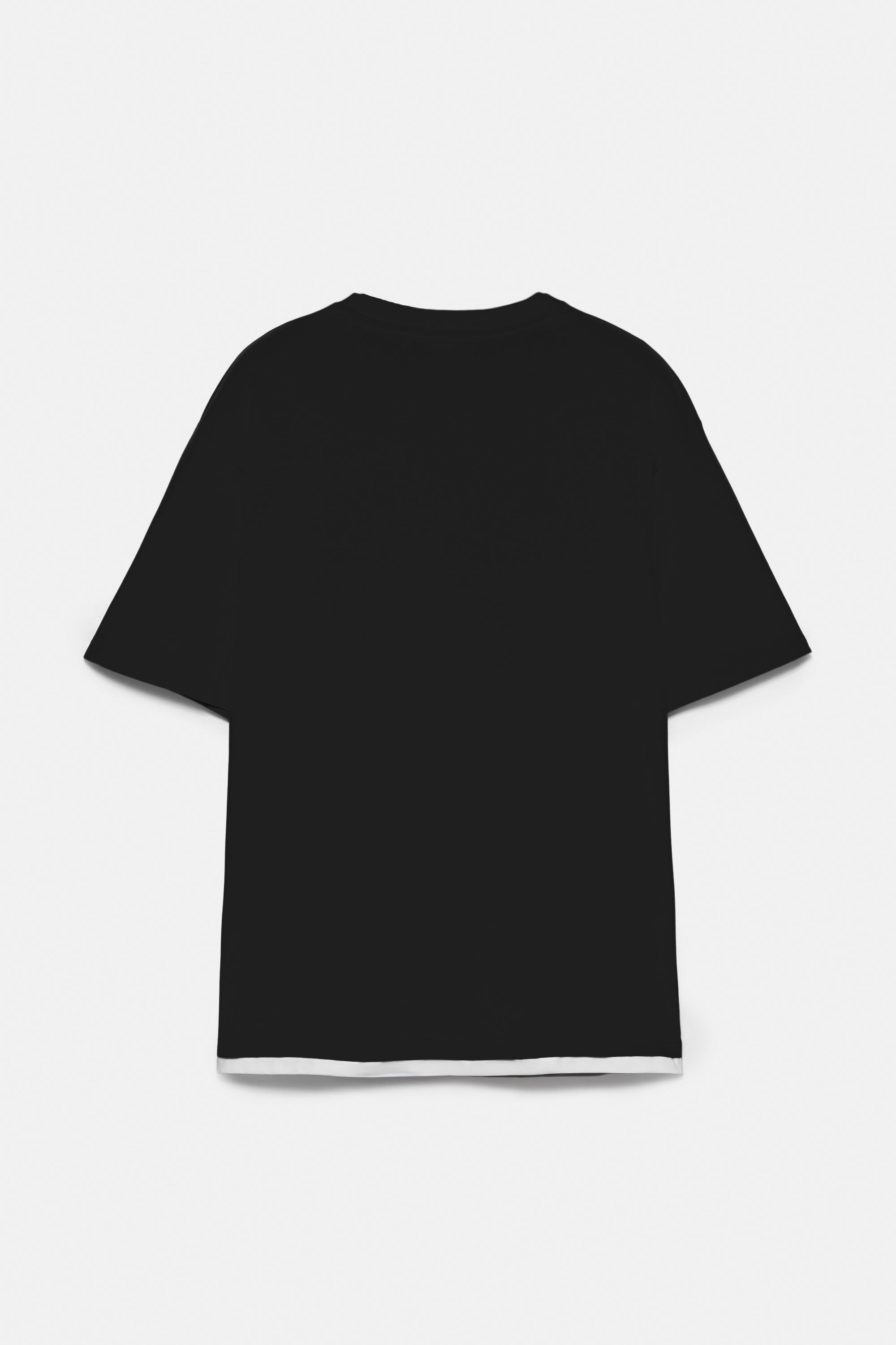 Double logo T-shirt — Black
