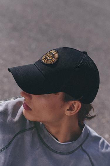 Embroidered patch trucker cap — Black 2