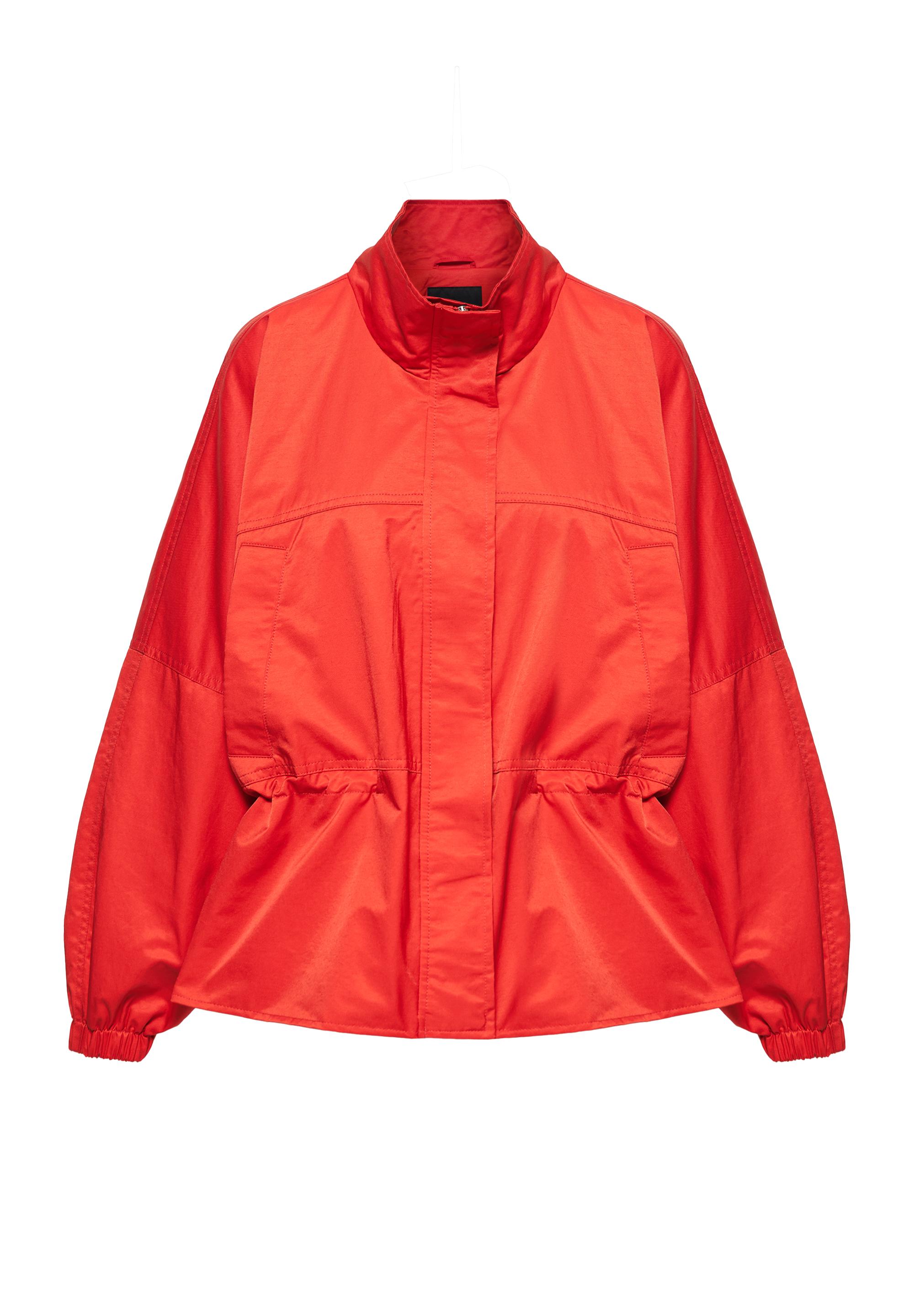 Drawstring waist jacket — Red