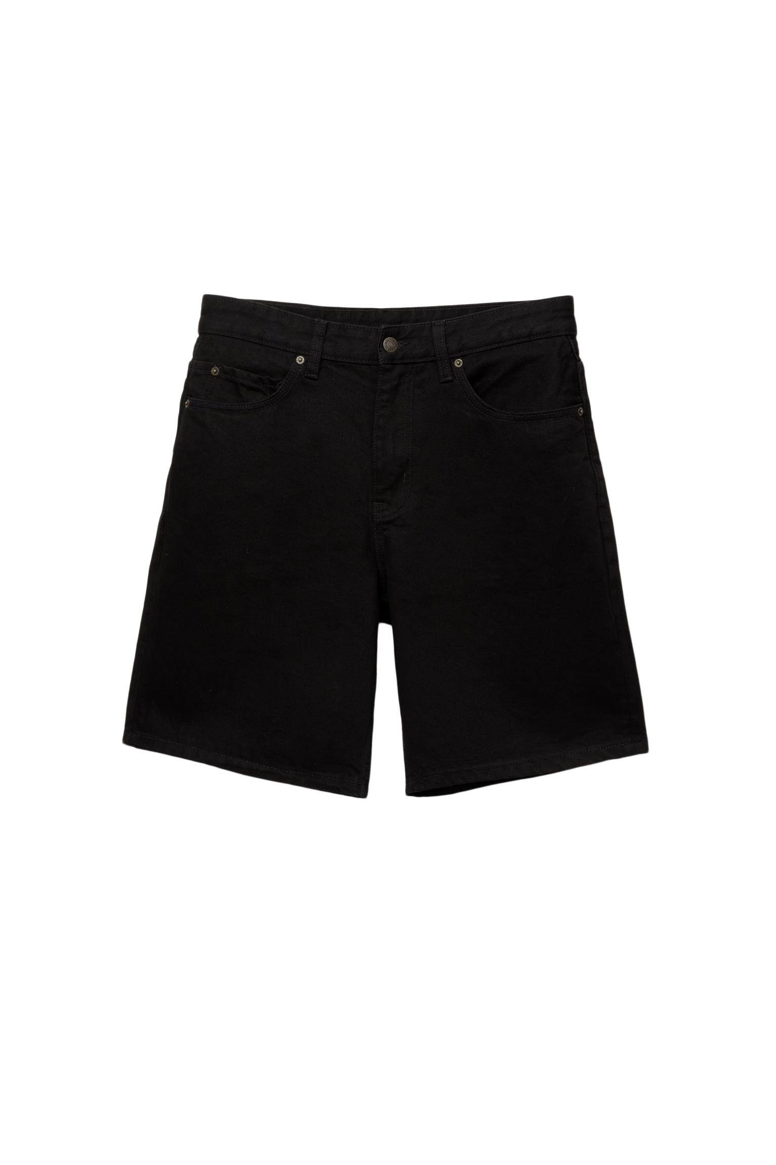 Standart kesim distressed denim bermuda - Görsel 28