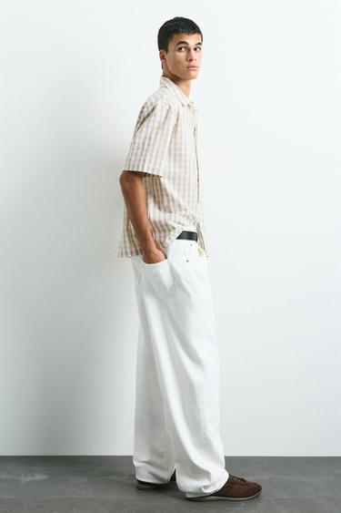 Short sleeve check shirt — Off white 2