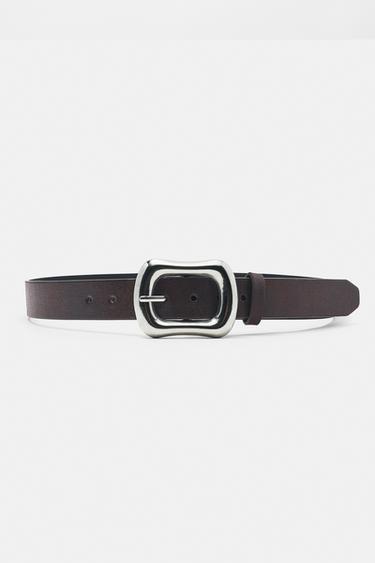 Rectangular buckle belt — Brown 1