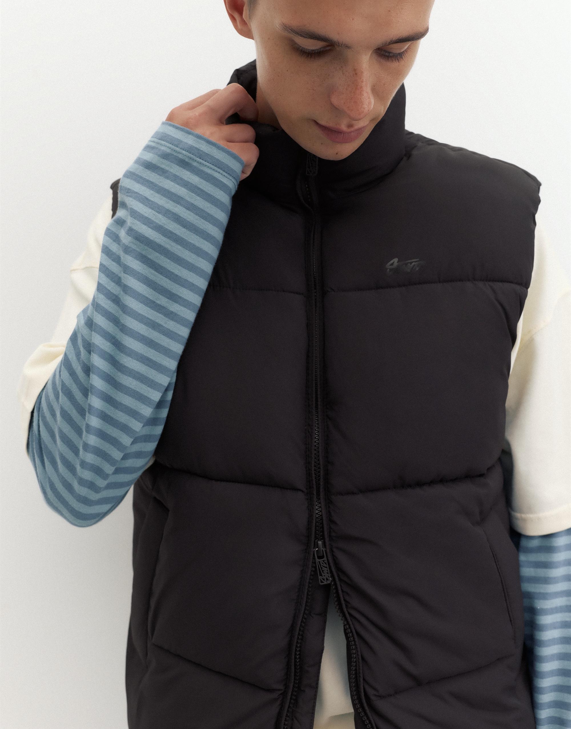 STWD quilted gilet — Black