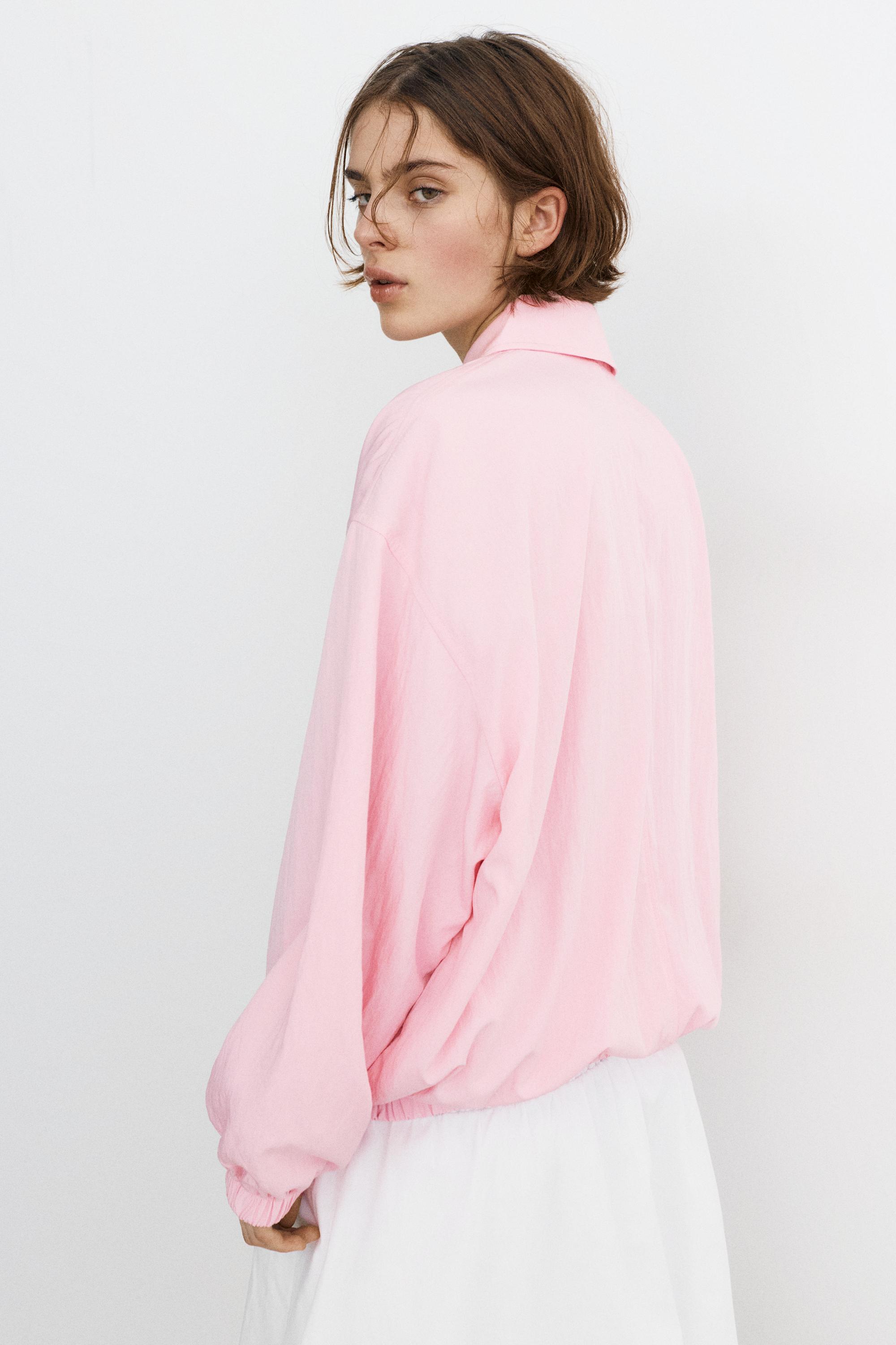 Fluid oversize jacket — Rose pink