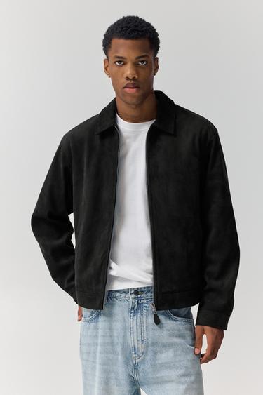 Faux suede jacket — Black 1