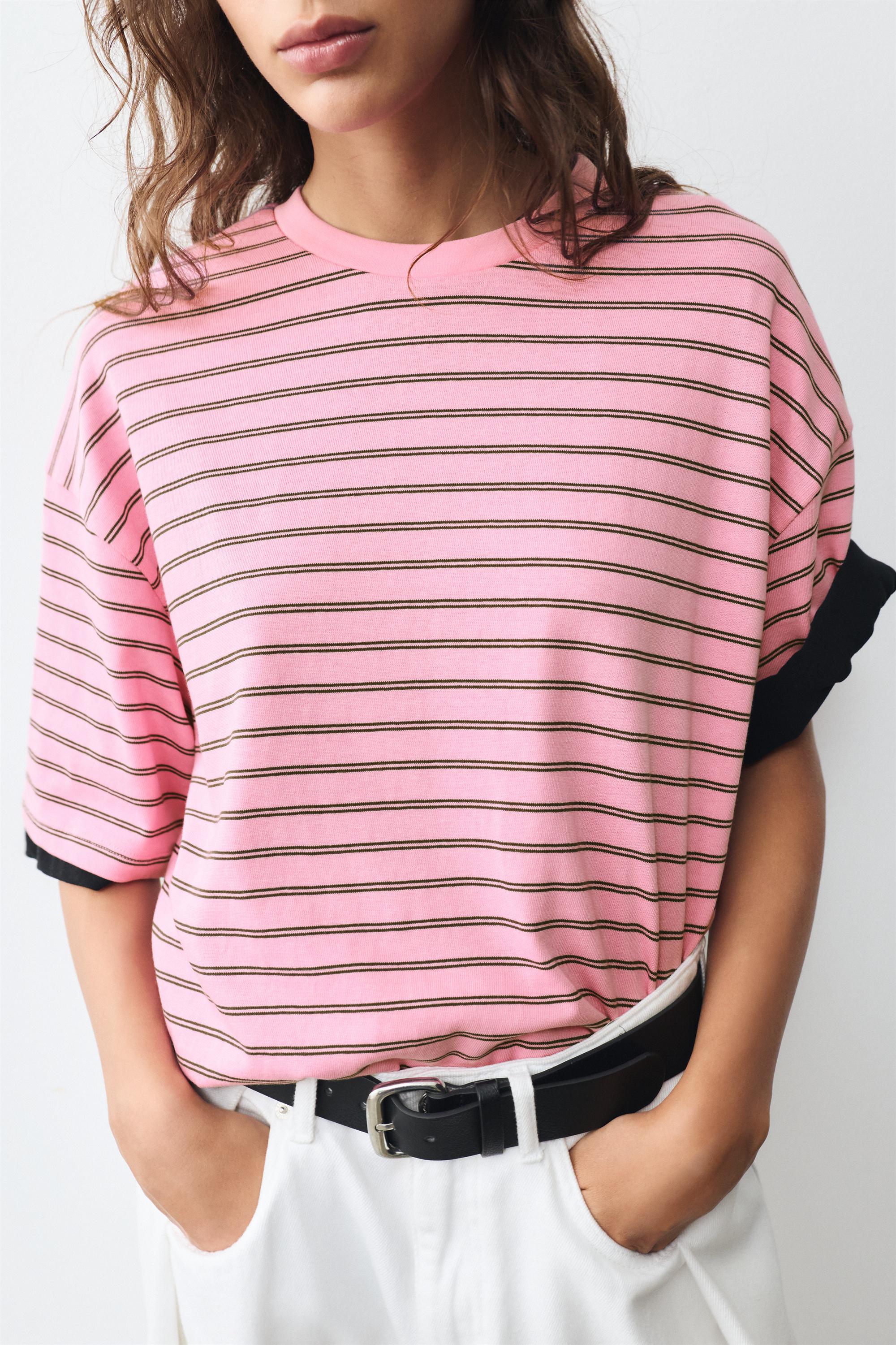 Oversize short sleeve T-shirt — Pink