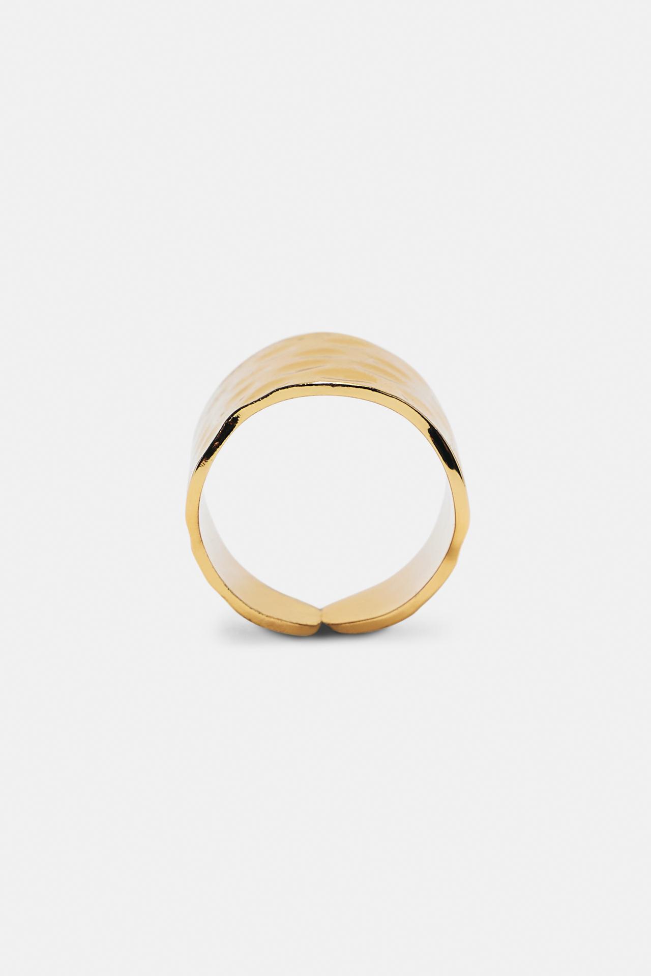Pack of 3 textured rings — Gold