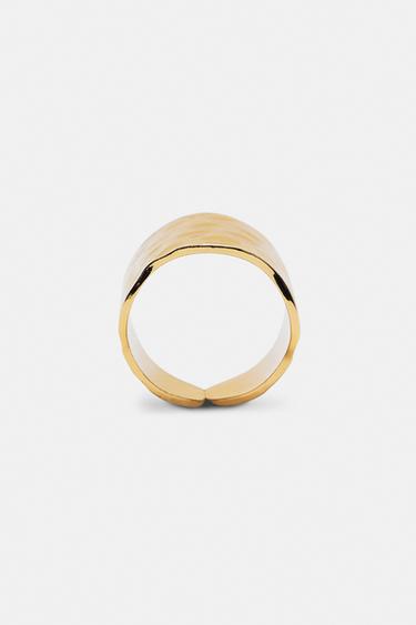 Pack of 3 textured rings — Gold 4