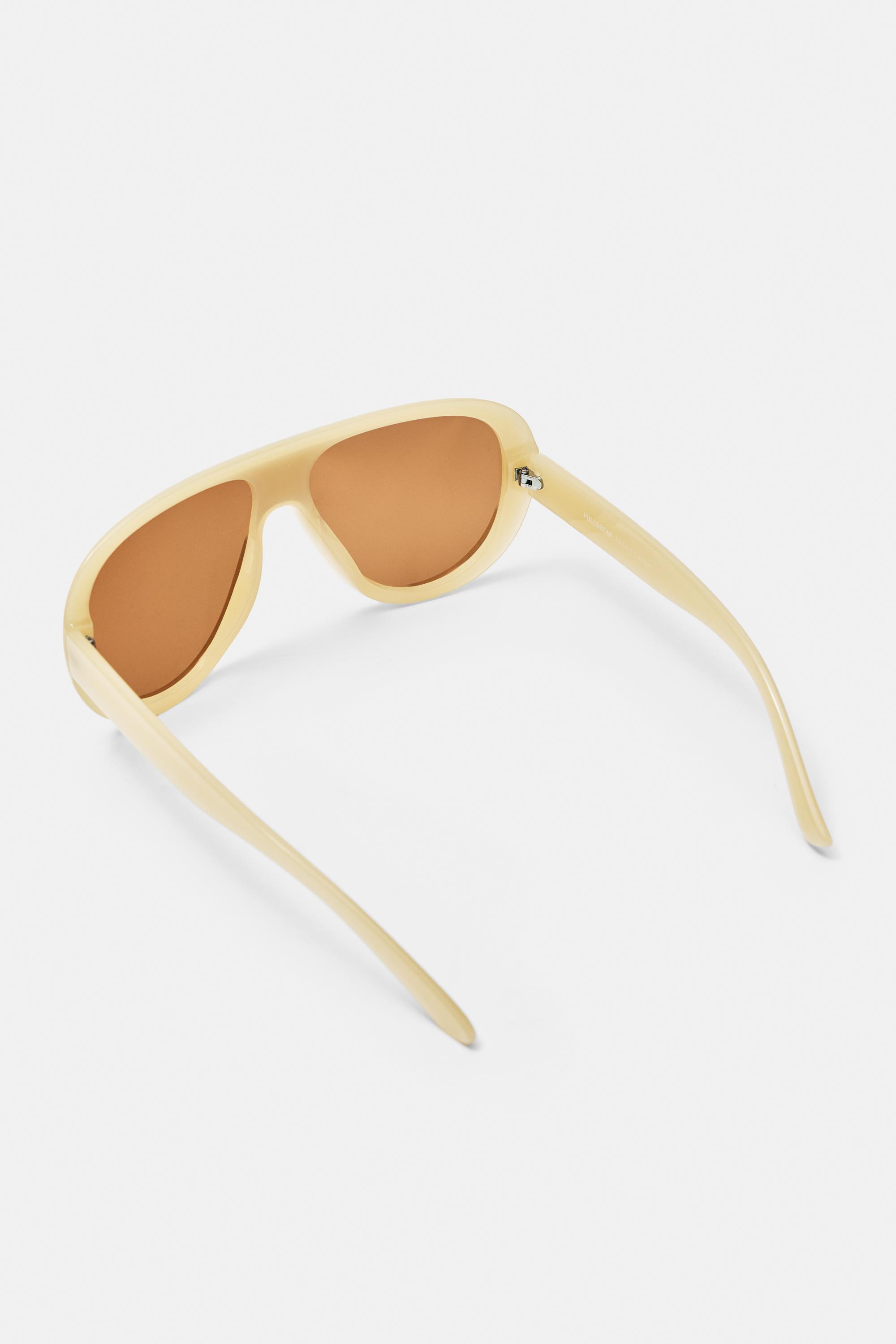 Resin aviator sunglasses — Yellow
