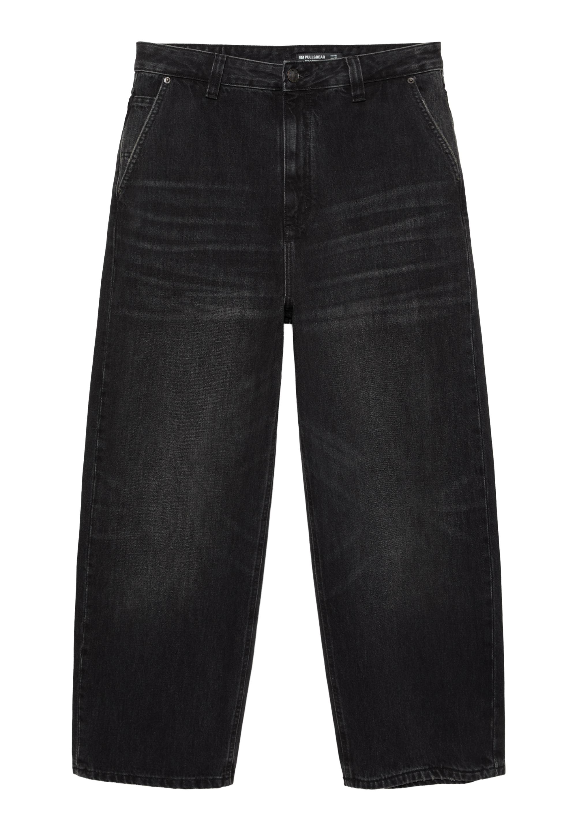 Embroidered skater jeans — Faded black