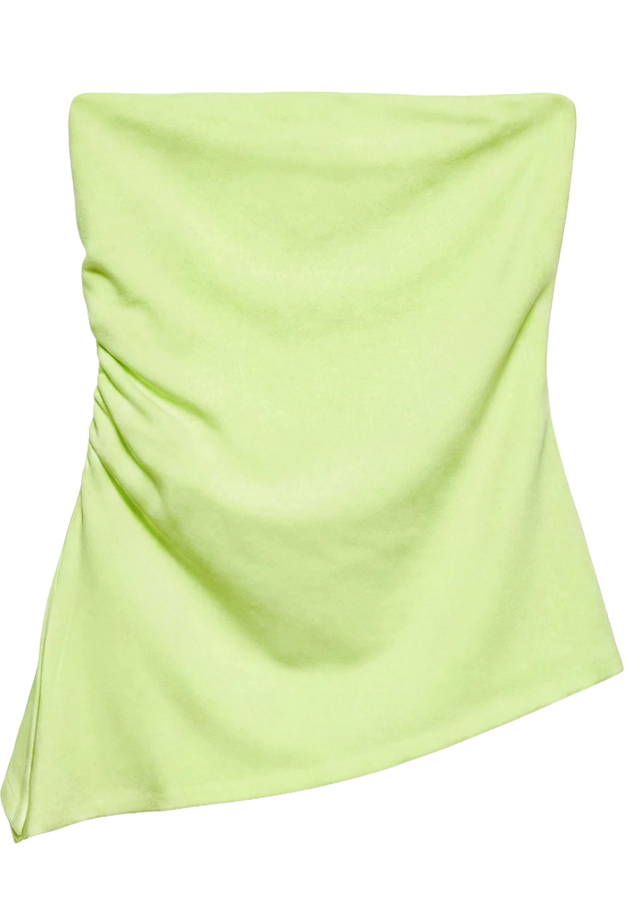 Asymmetric bandeau top — Lime