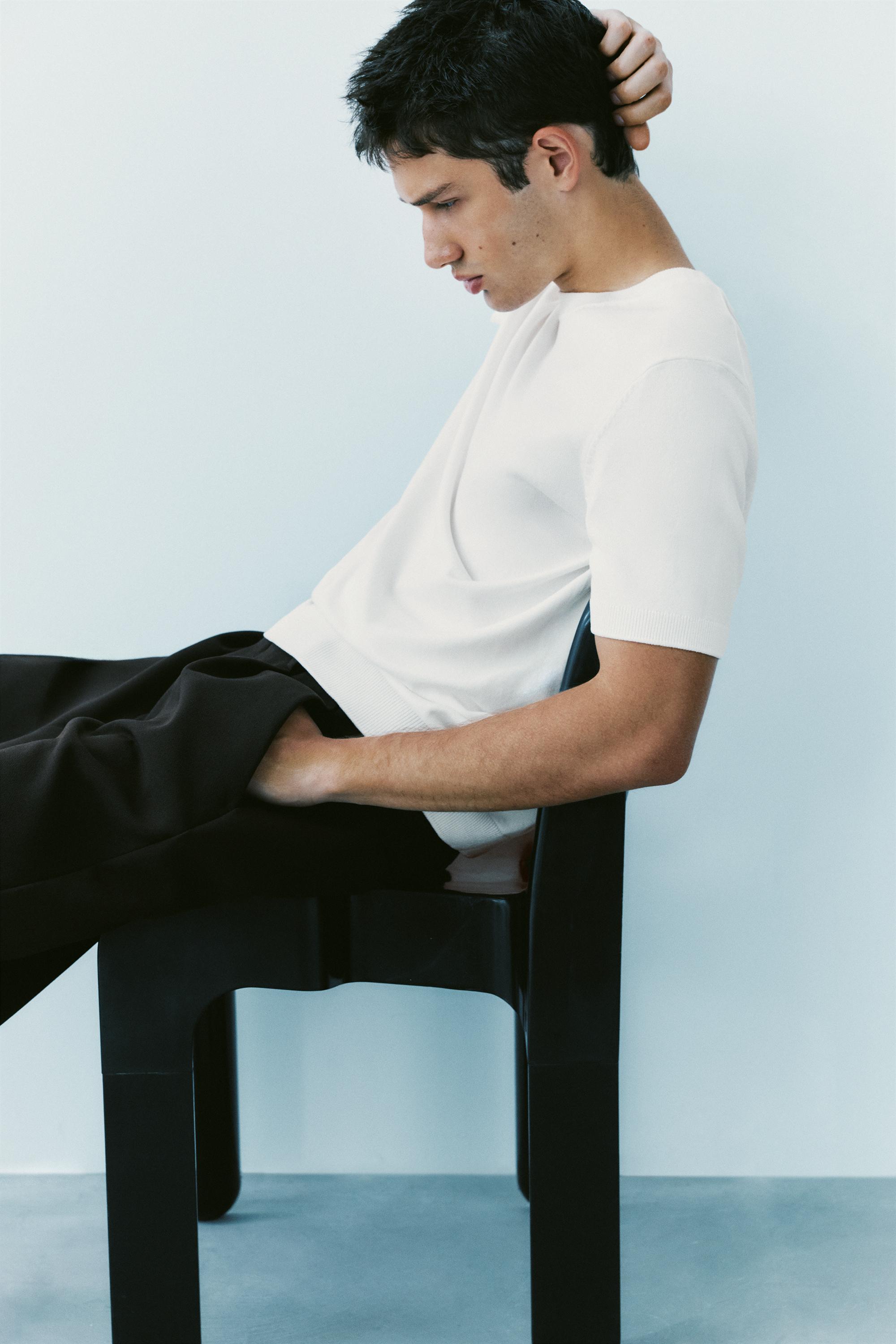 Short sleeve jumper — Off white