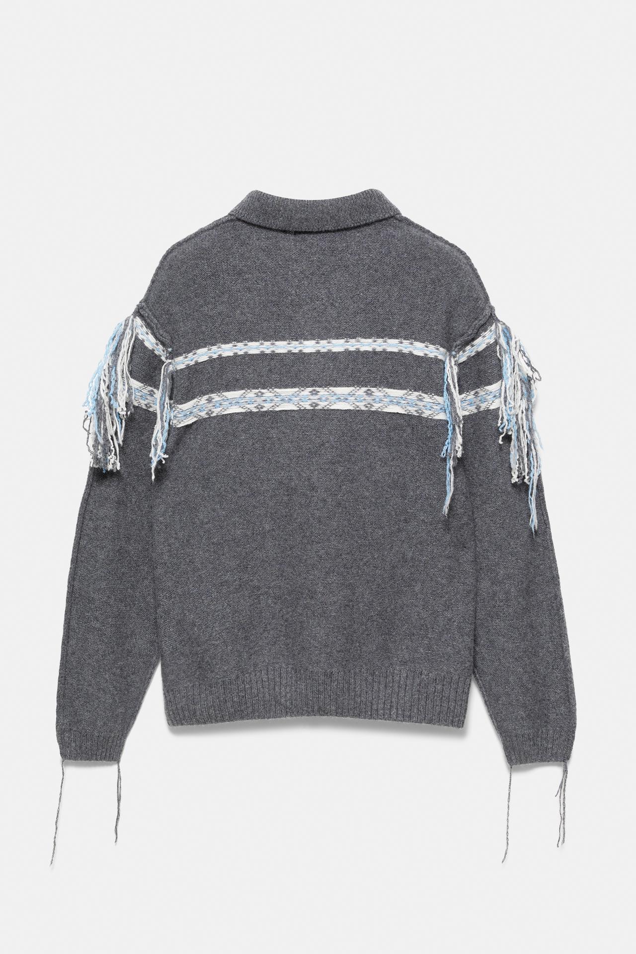 Oscar Ouyang wool polo shirt — Grey