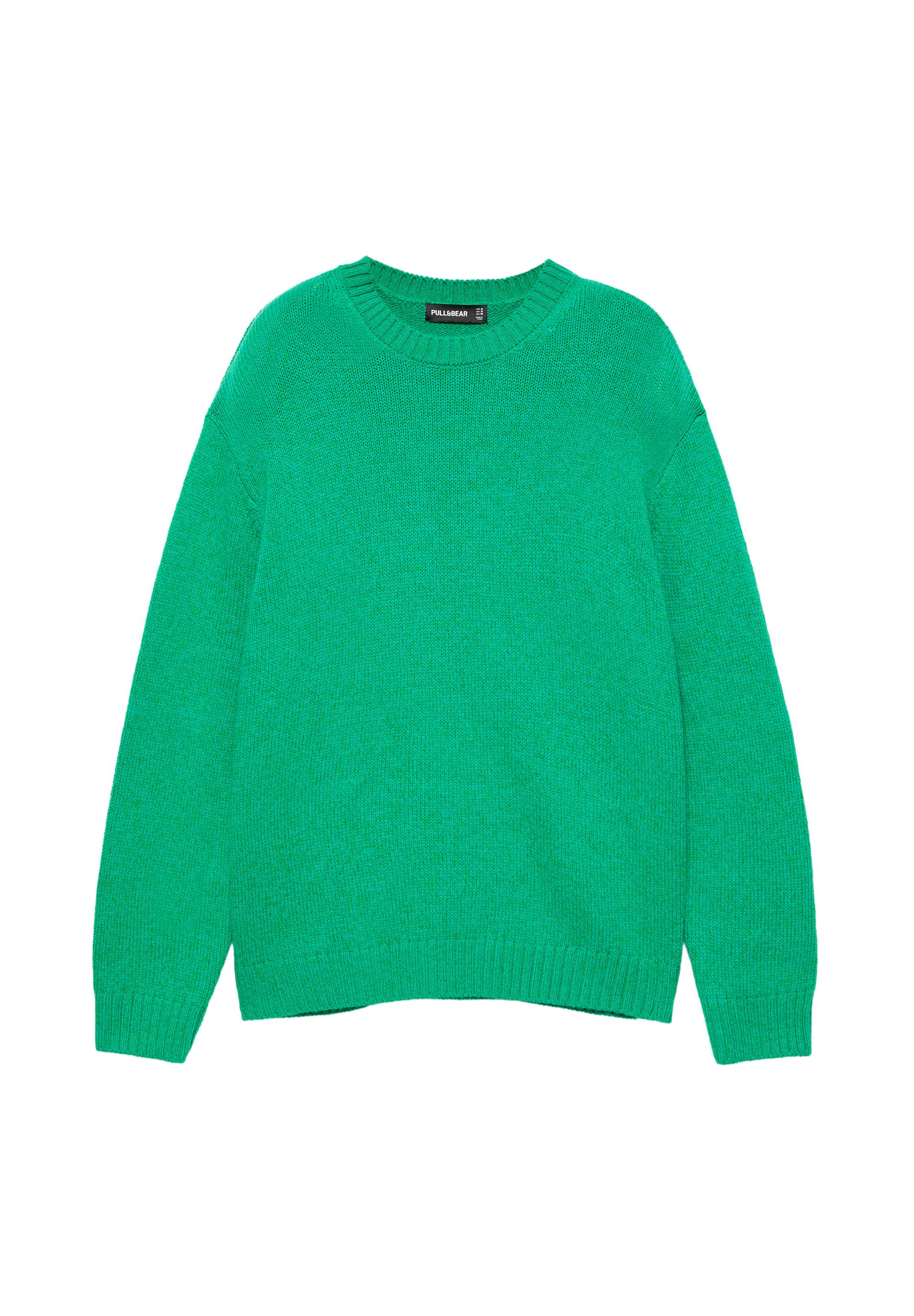 Round neck jumper — Green