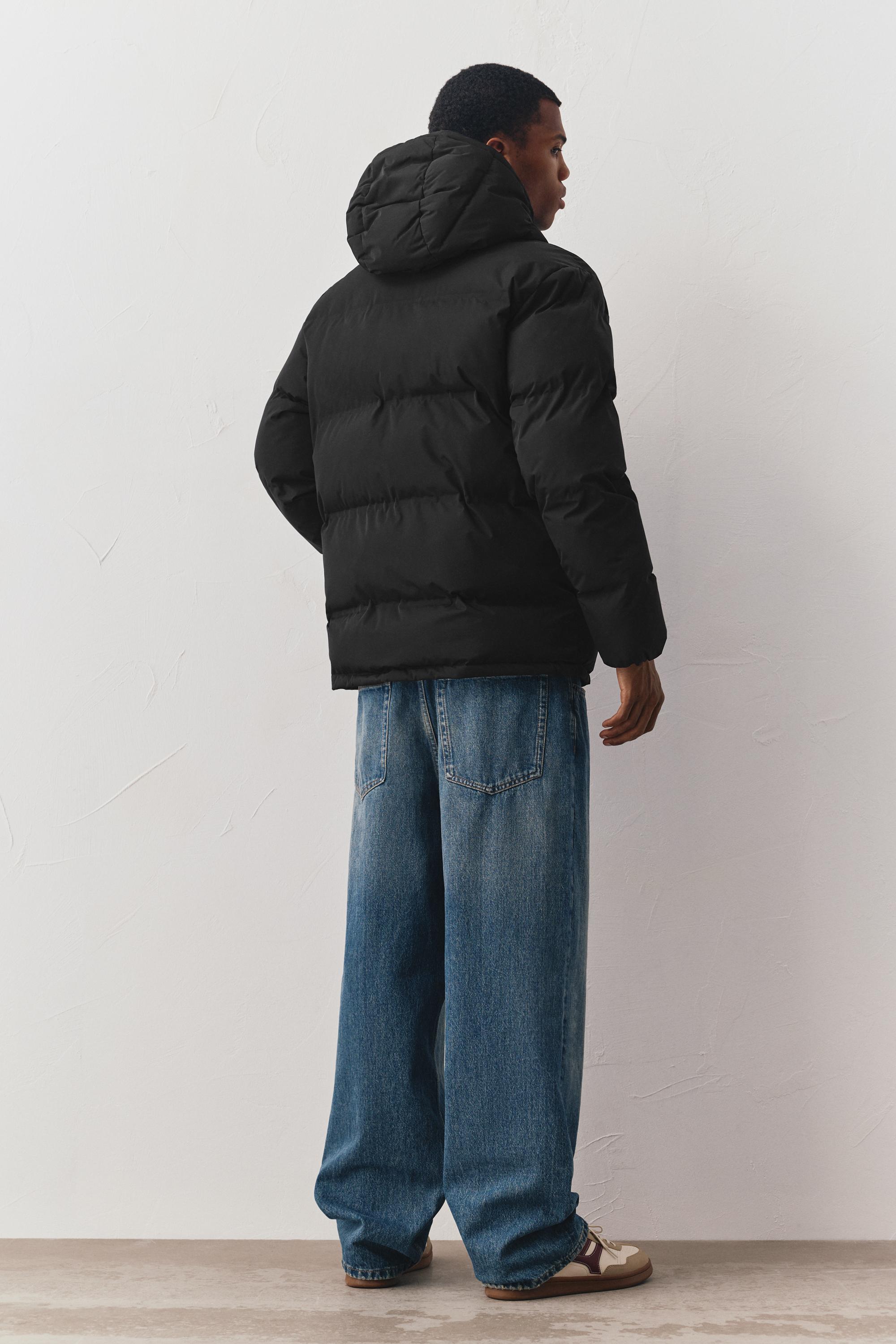 Kapüşonlu, ısıyla mühürlenmiş şişme ceket - Görsel 9