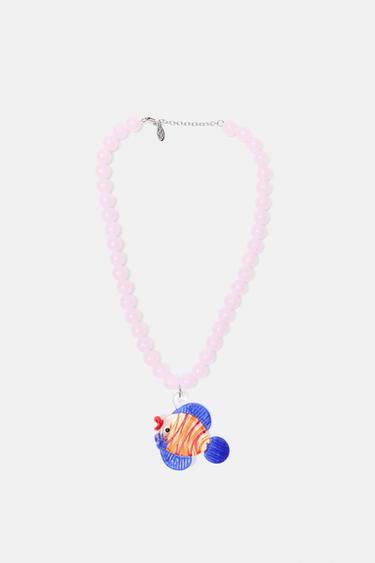 Pleasures x STWD bead necklace — Pink 5