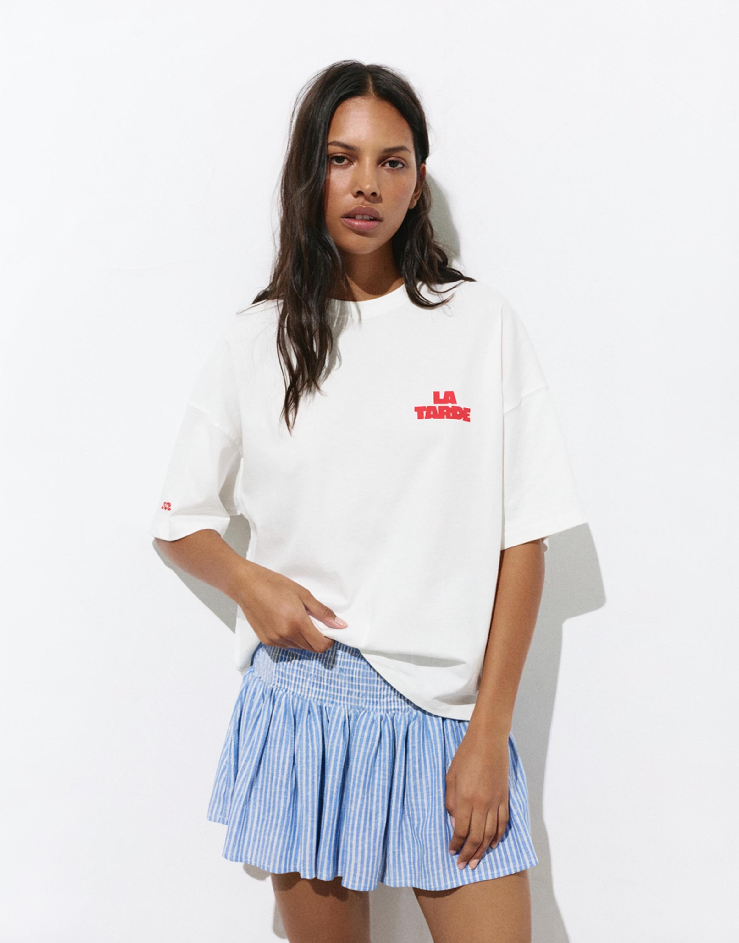 La Tarde graphic T-shirt — White