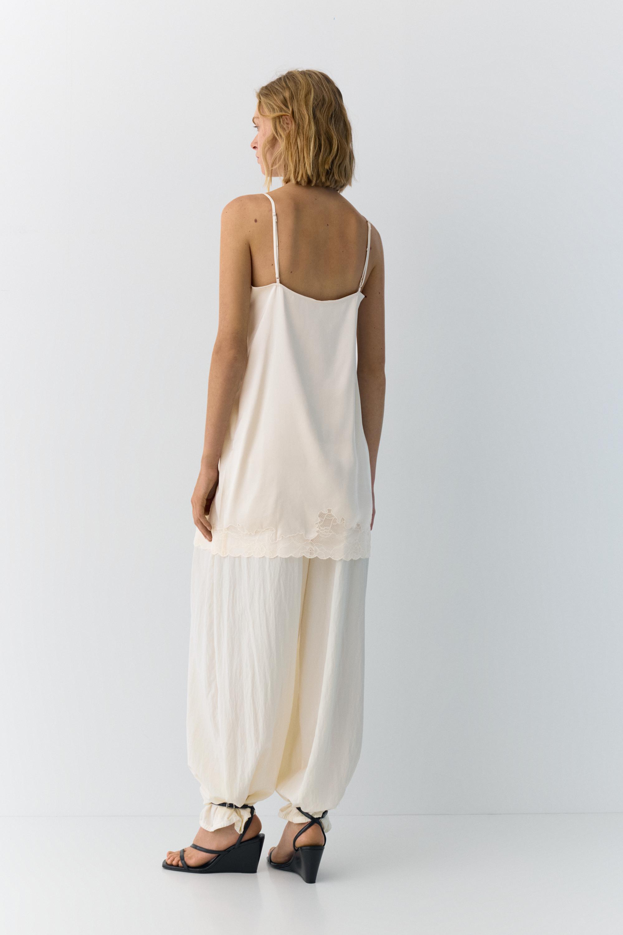 İnce askılı dantelli top - Görsel 20