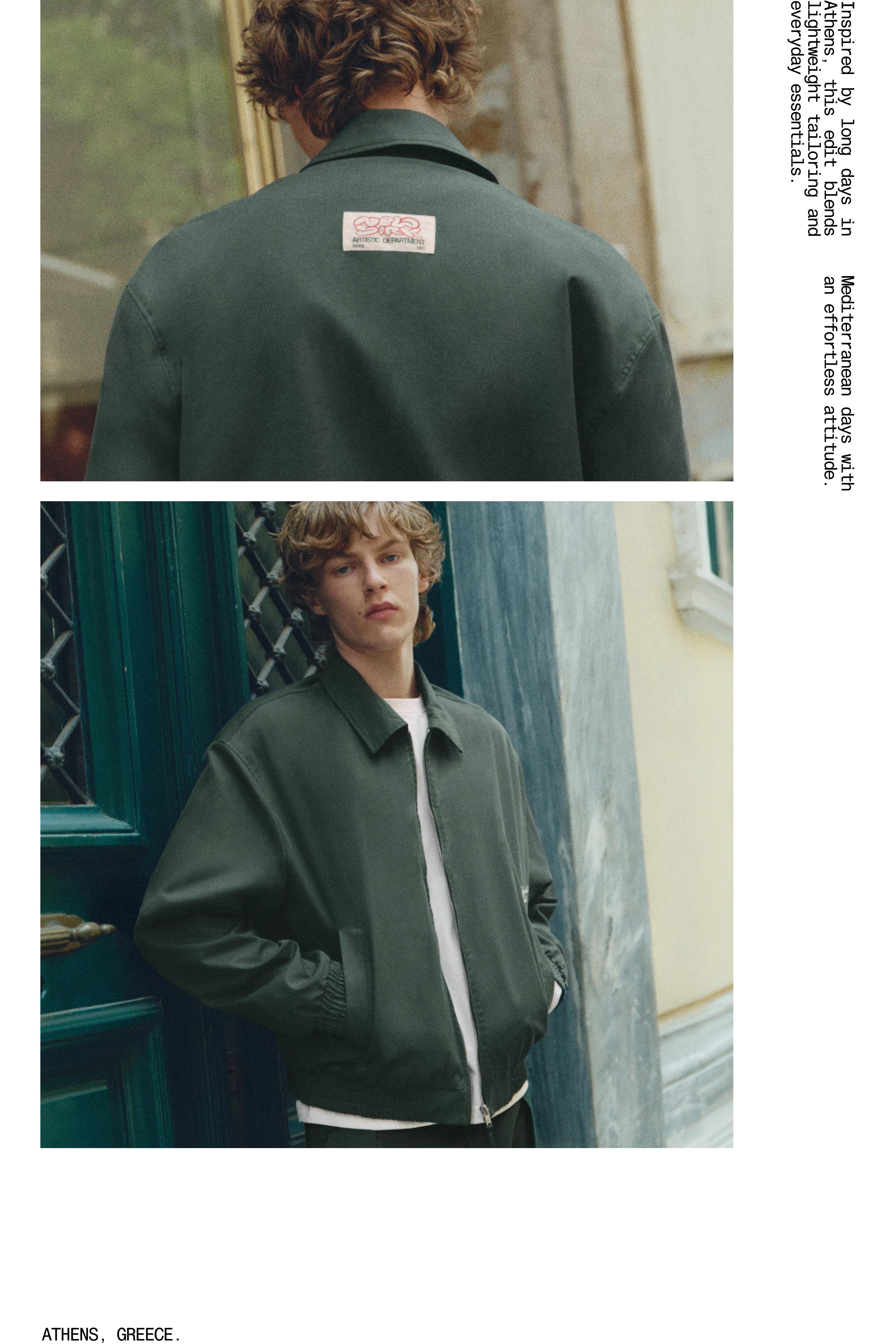 Embroidered jacket — Bluish green