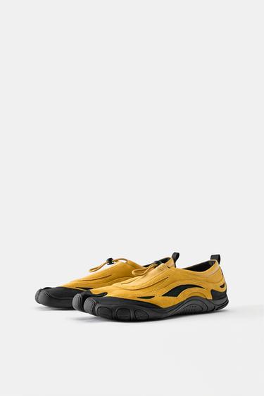 Often leather tabi trainers — Yellow 4