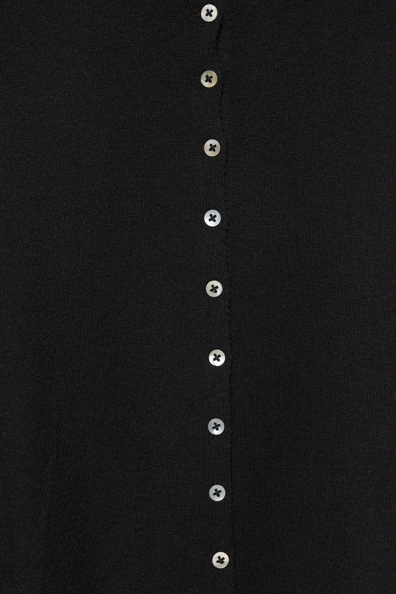 High-neck cardigan — Black