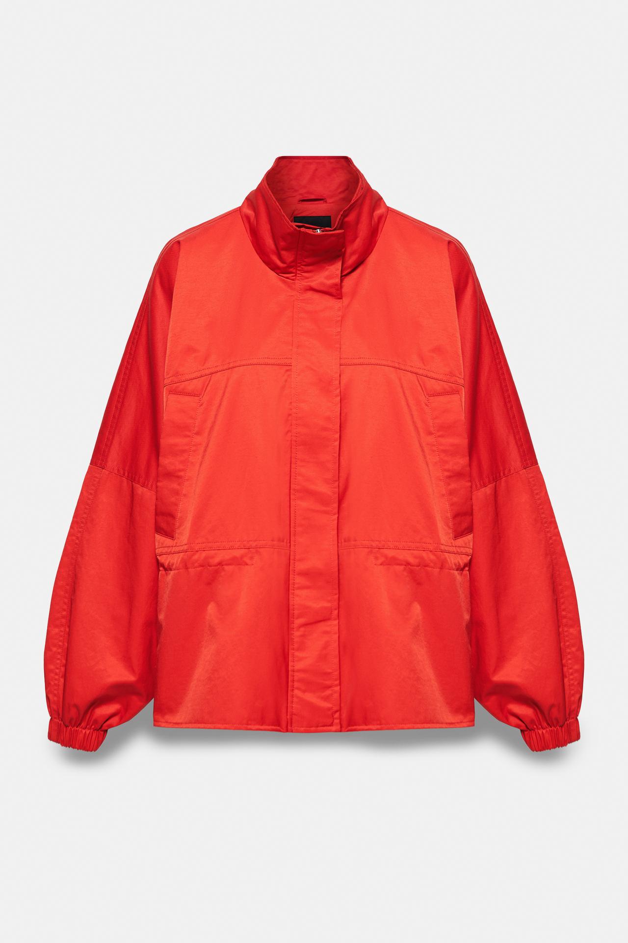 Gathered waist jacket — Red