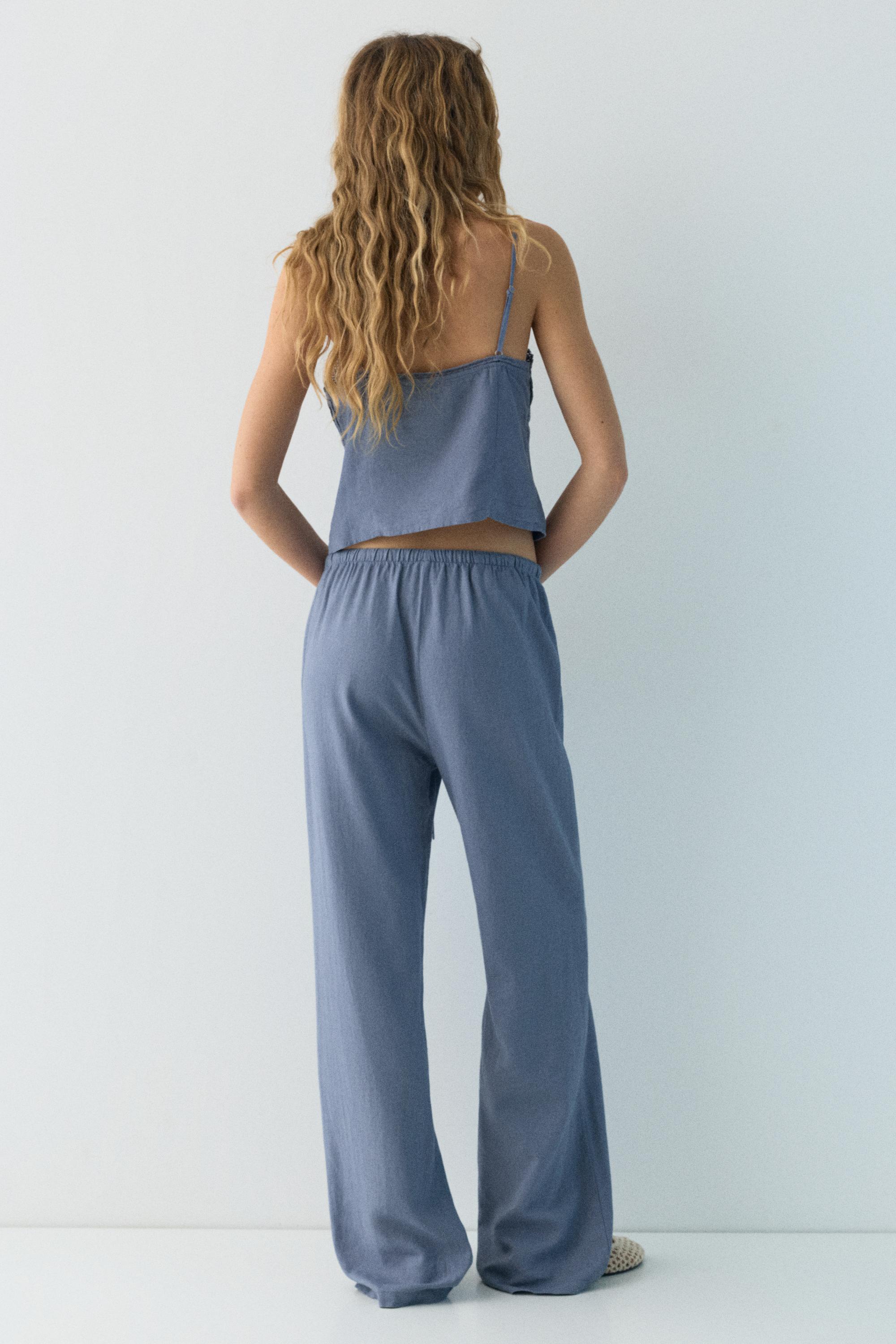 Keten jogger pantolon - Görsel 10