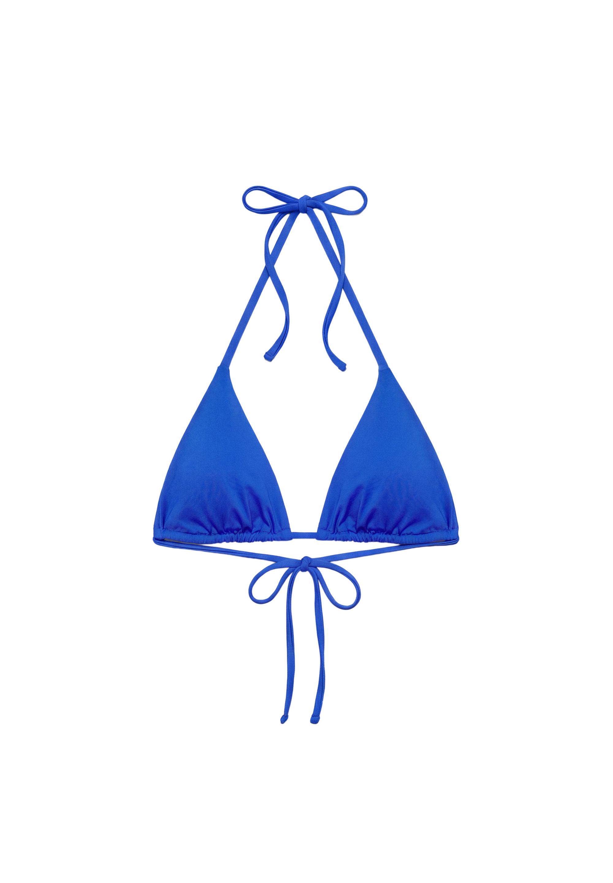 Triangle bikini top — Deep blue