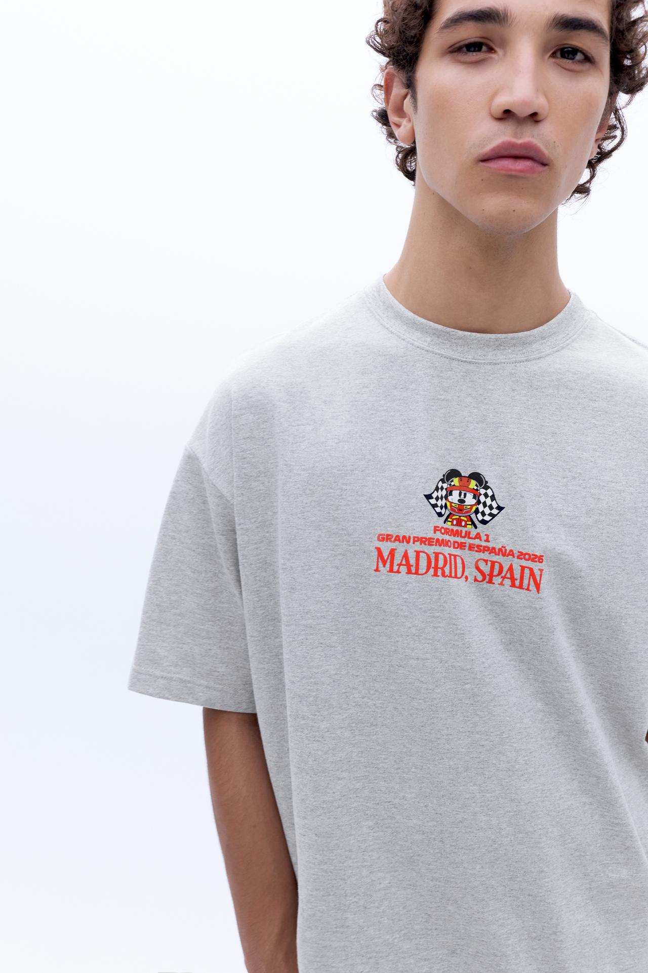 Disney x F1 Madrid graphic T-shirt — Grey marl