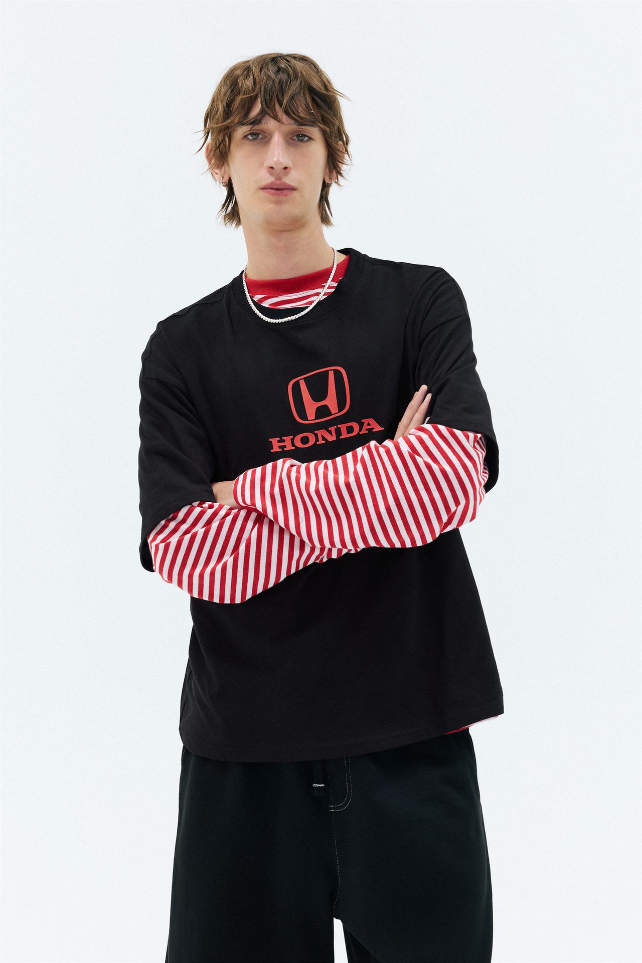 Relaxed fit Honda logo T-shirt — Black