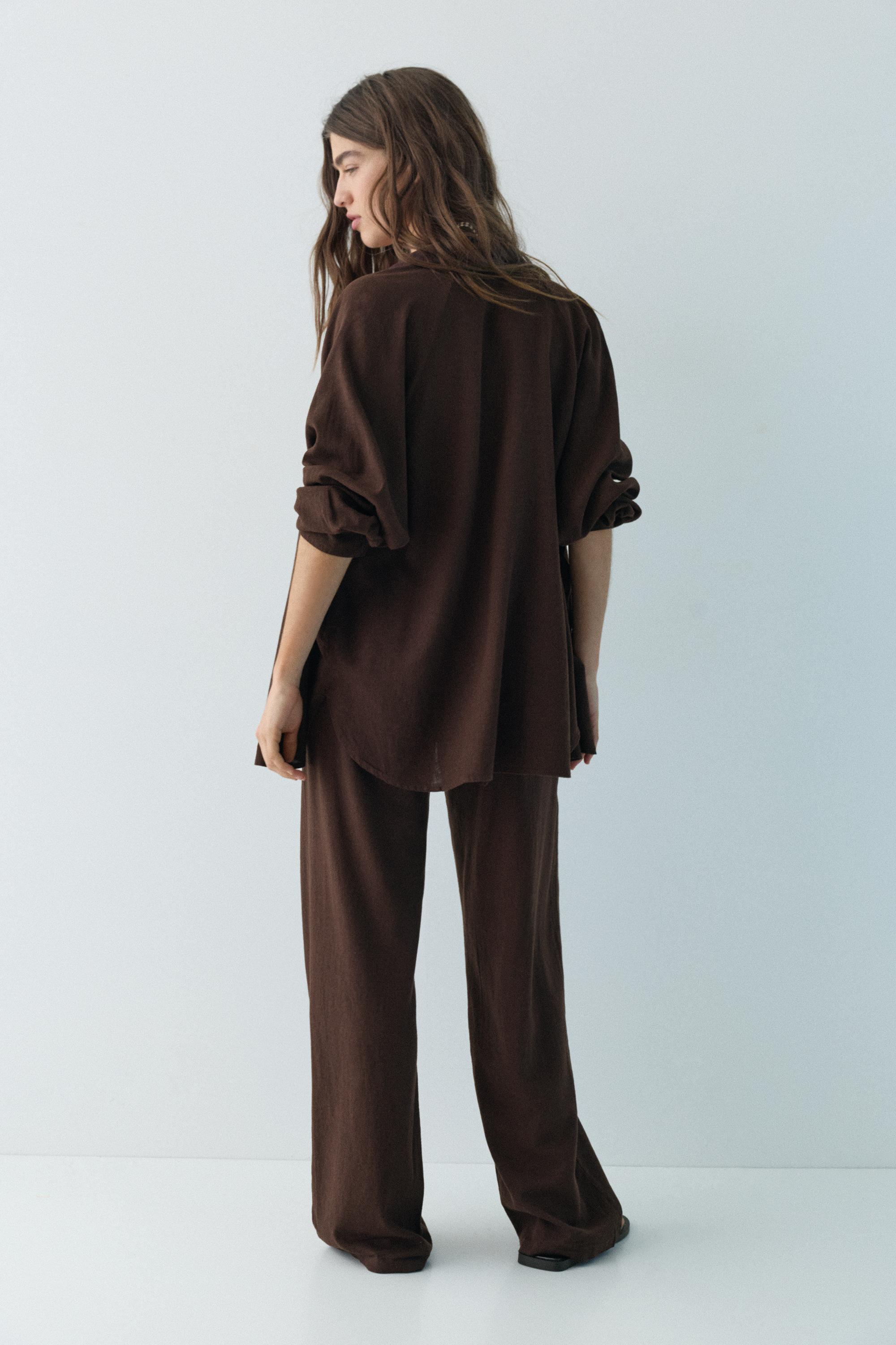 Ketenli rustik gömlek - Görsel 40