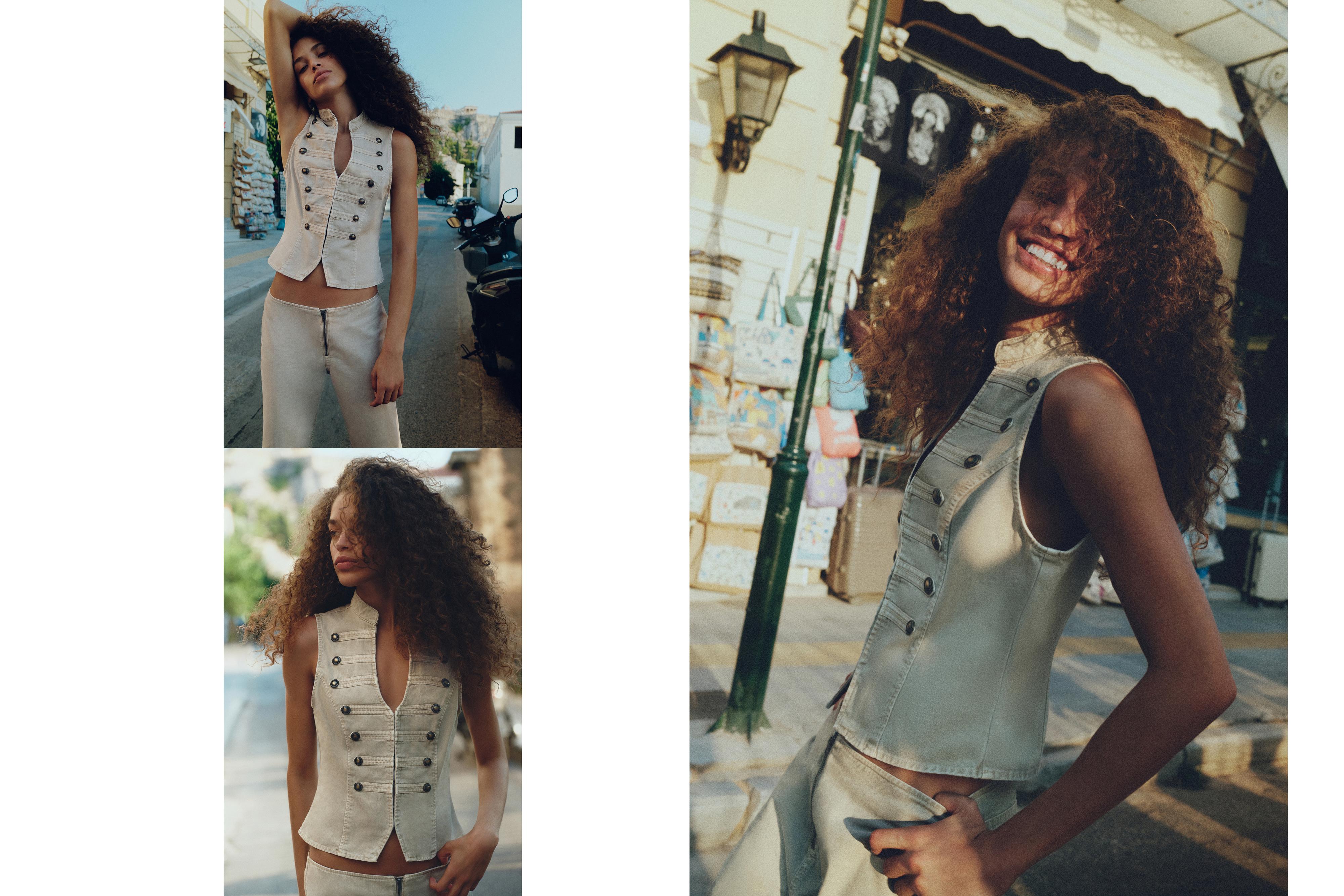 Toggle button vest — Khaki
