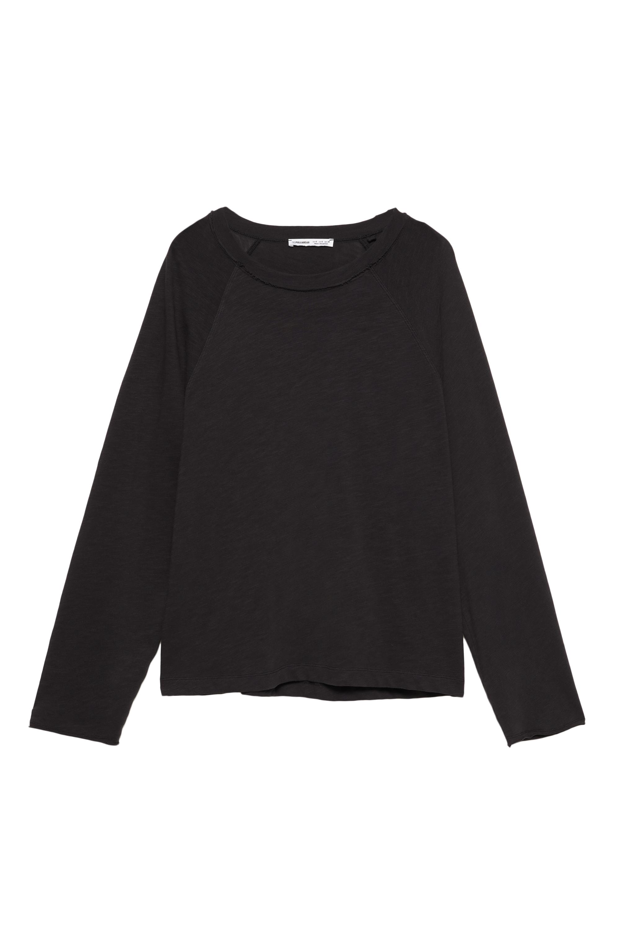 Uzun kollu reglan kesim t-shirt - Görsel 83