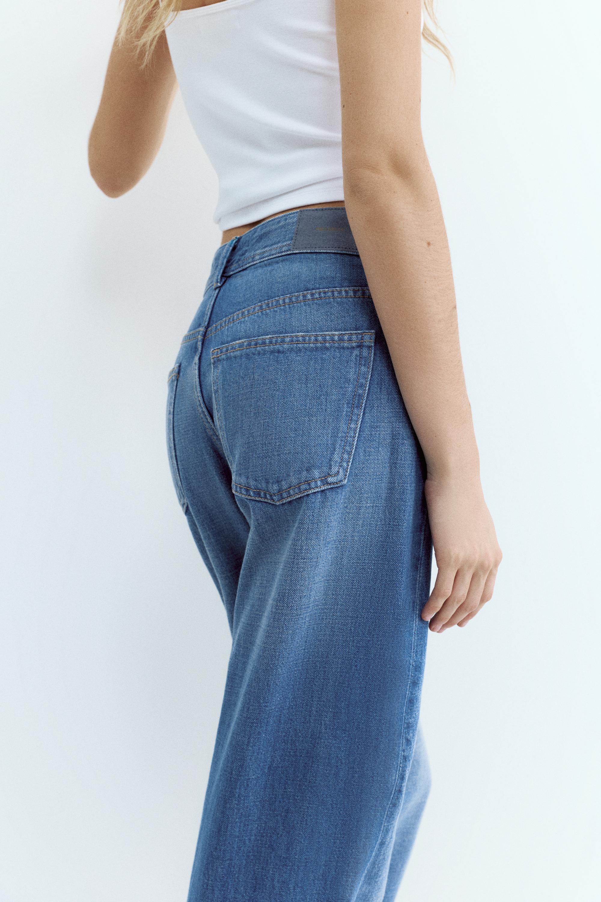 Low-rise straight-leg jeans — Ocean