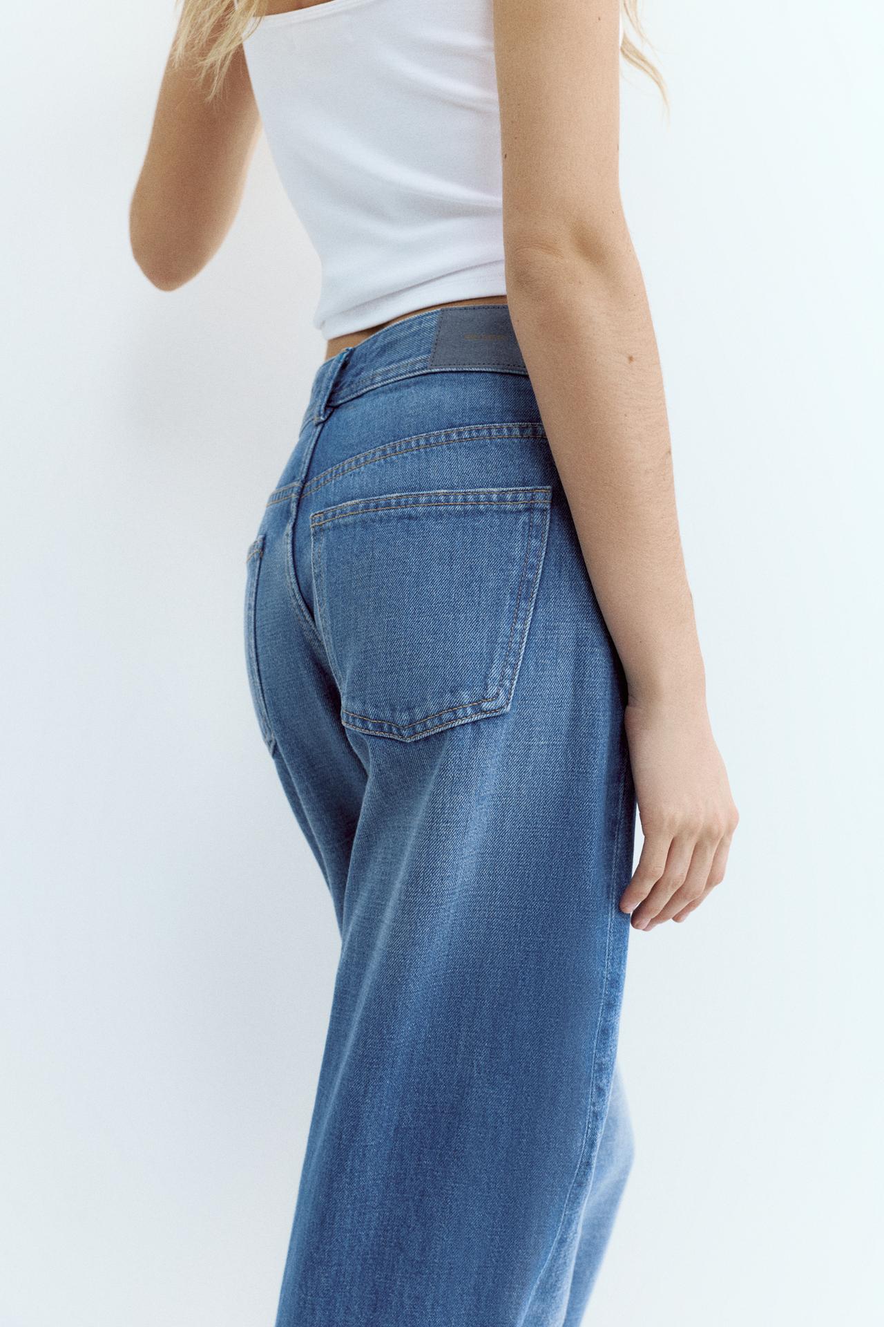 Low-rise straight-leg jeans — Ocean