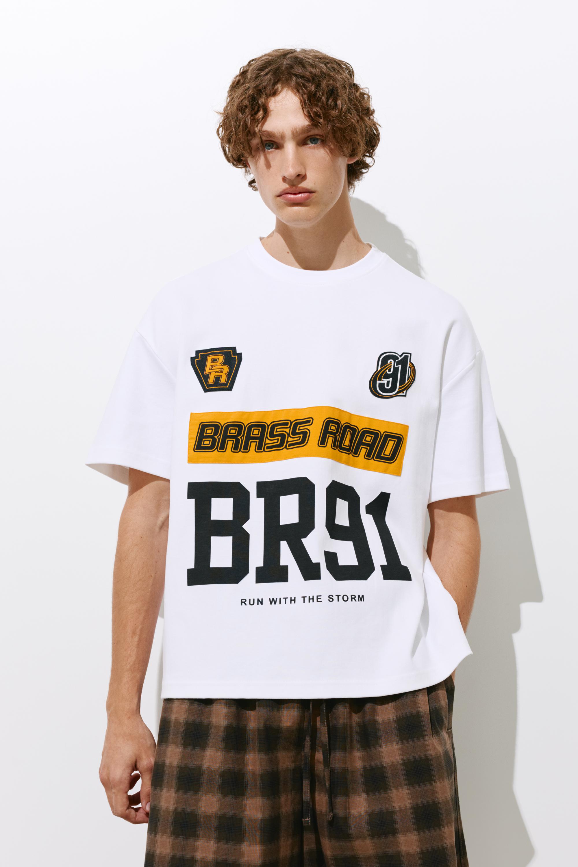 Brass Road boxy T-shirt — White
