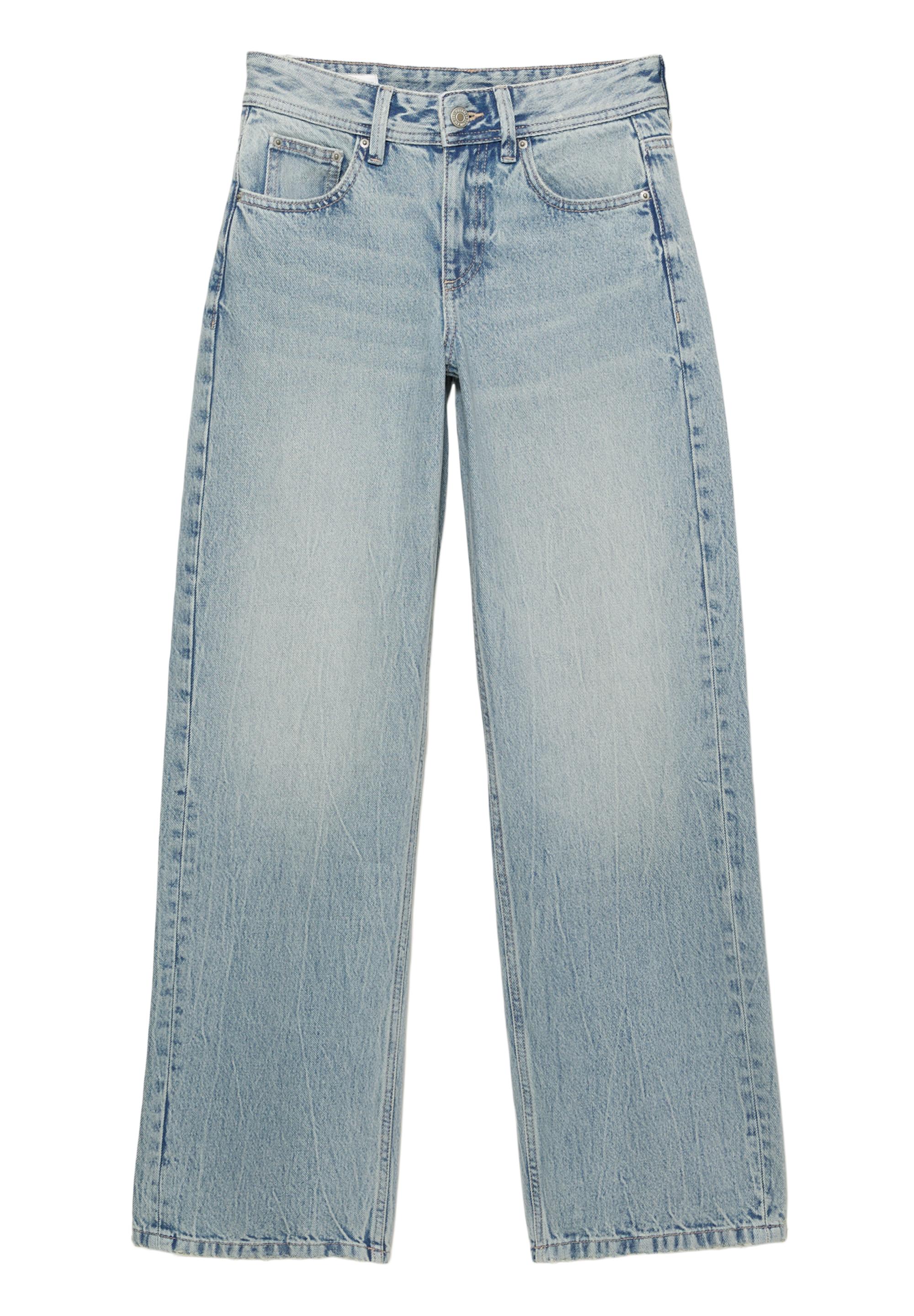 Low-rise straight-leg jeans — Pale blue