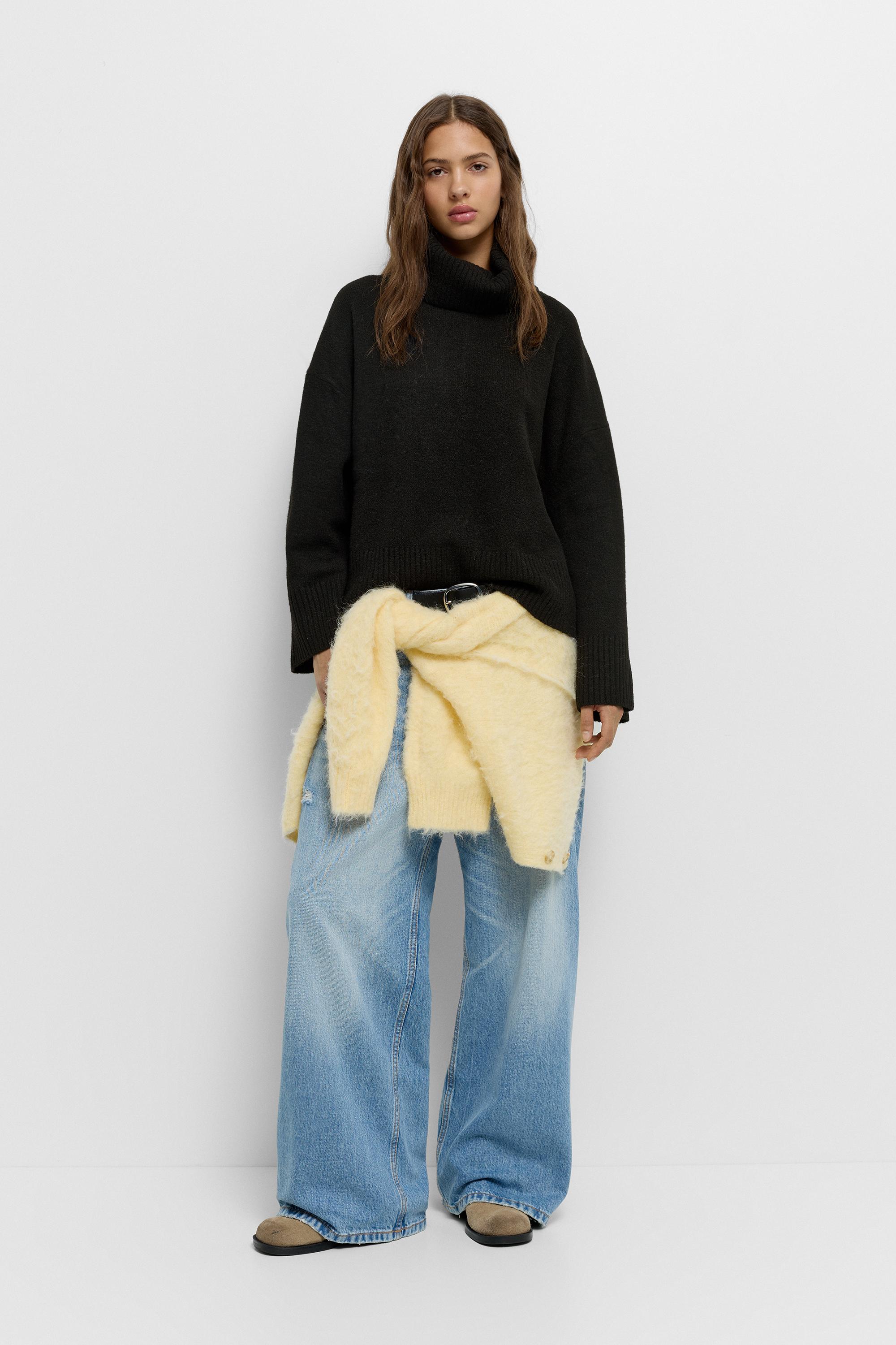 Yumuşak dik yaka kazak - Görsel 17