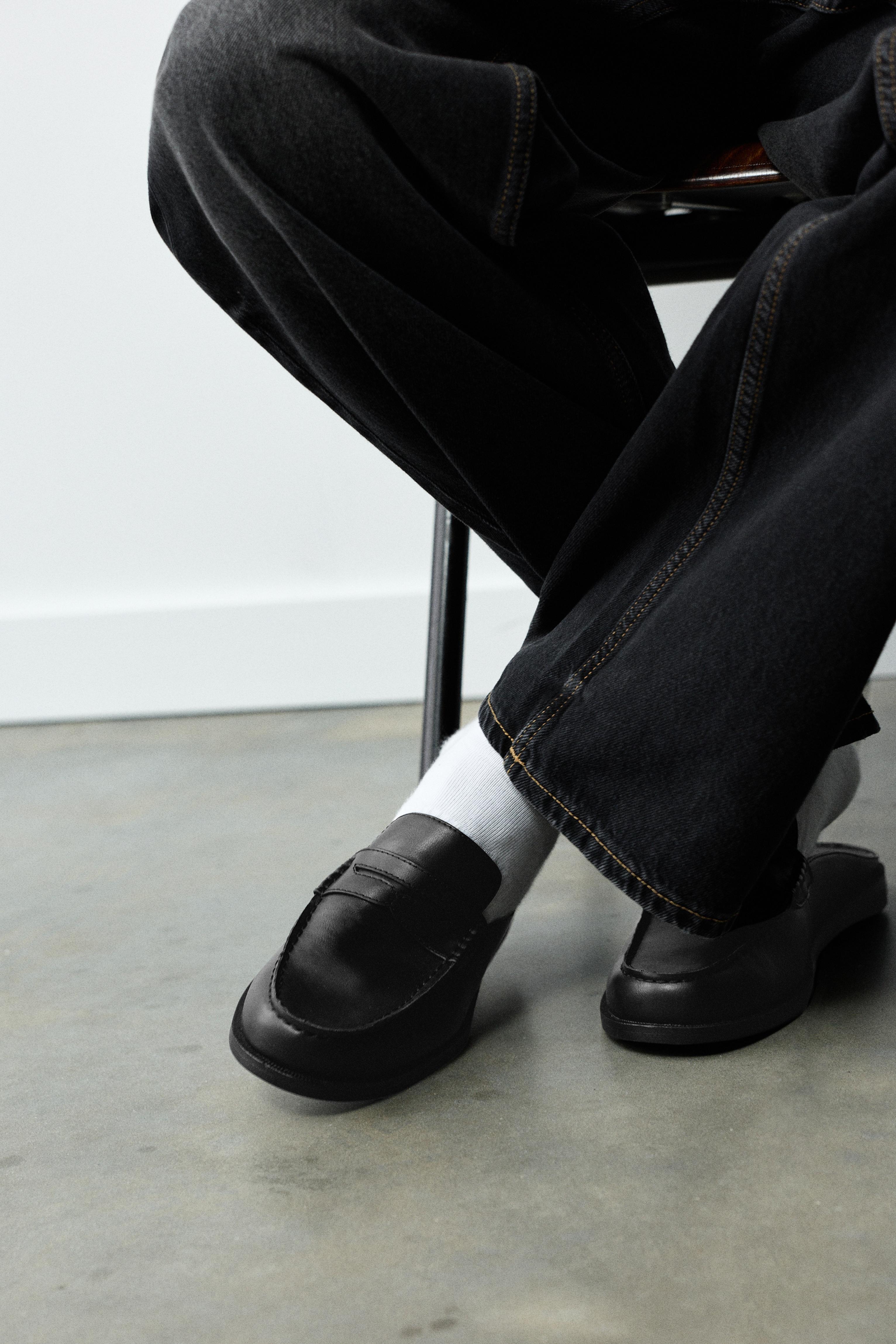 Slingback loafers — Black