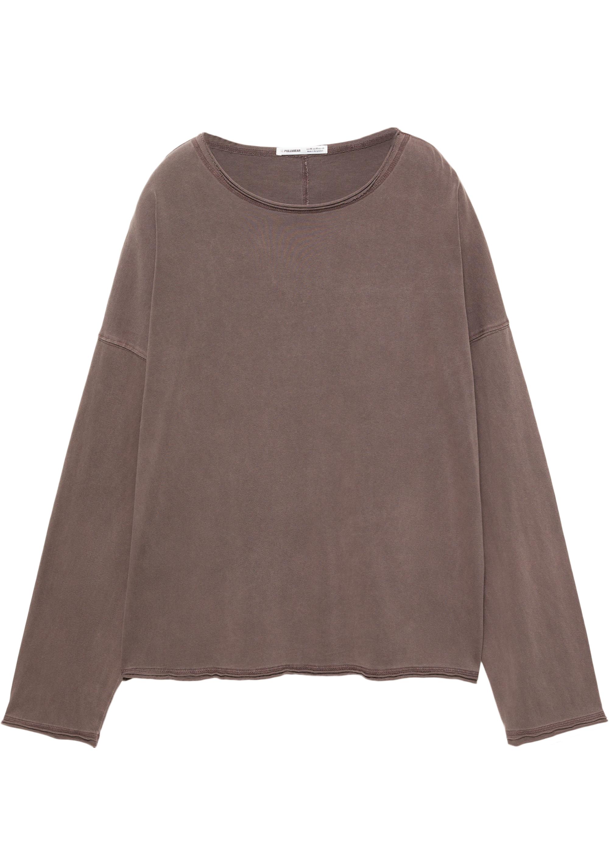 Oversize long sleeve T-shirt — Dark eggplant
