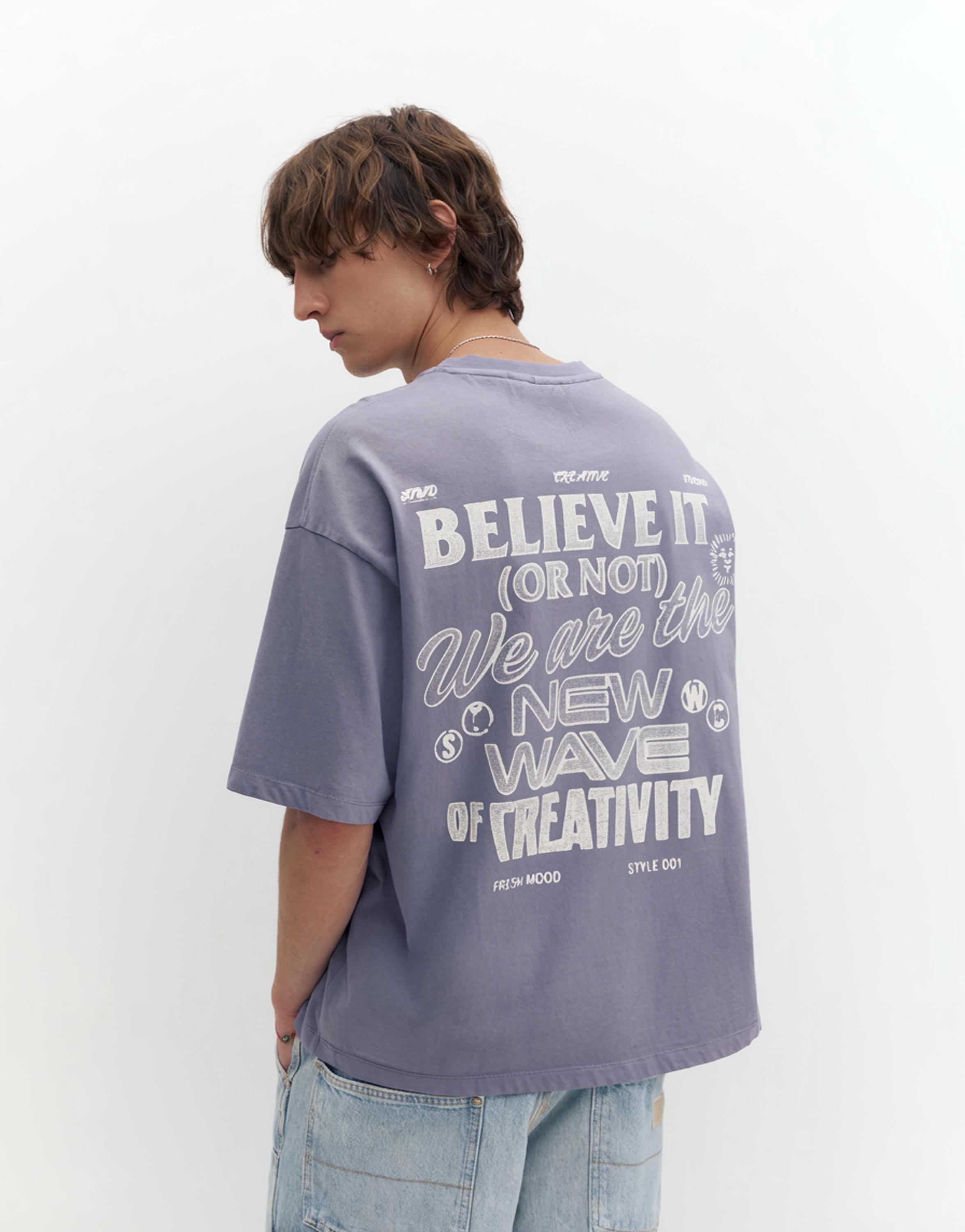 STWD graphic T-shirt — Anthracite grey