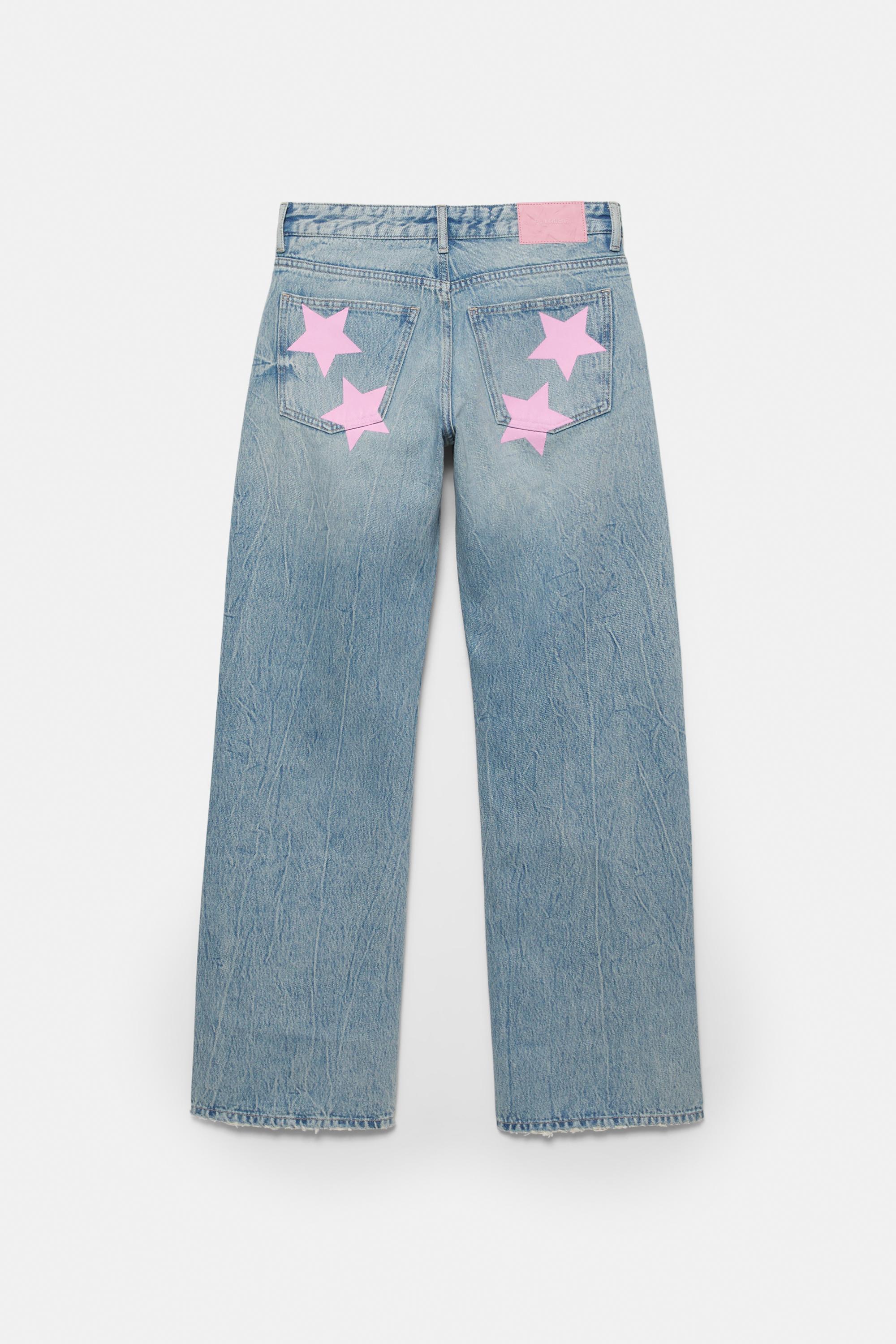 Yıldız detaylı straight fit jean - Görsel 2