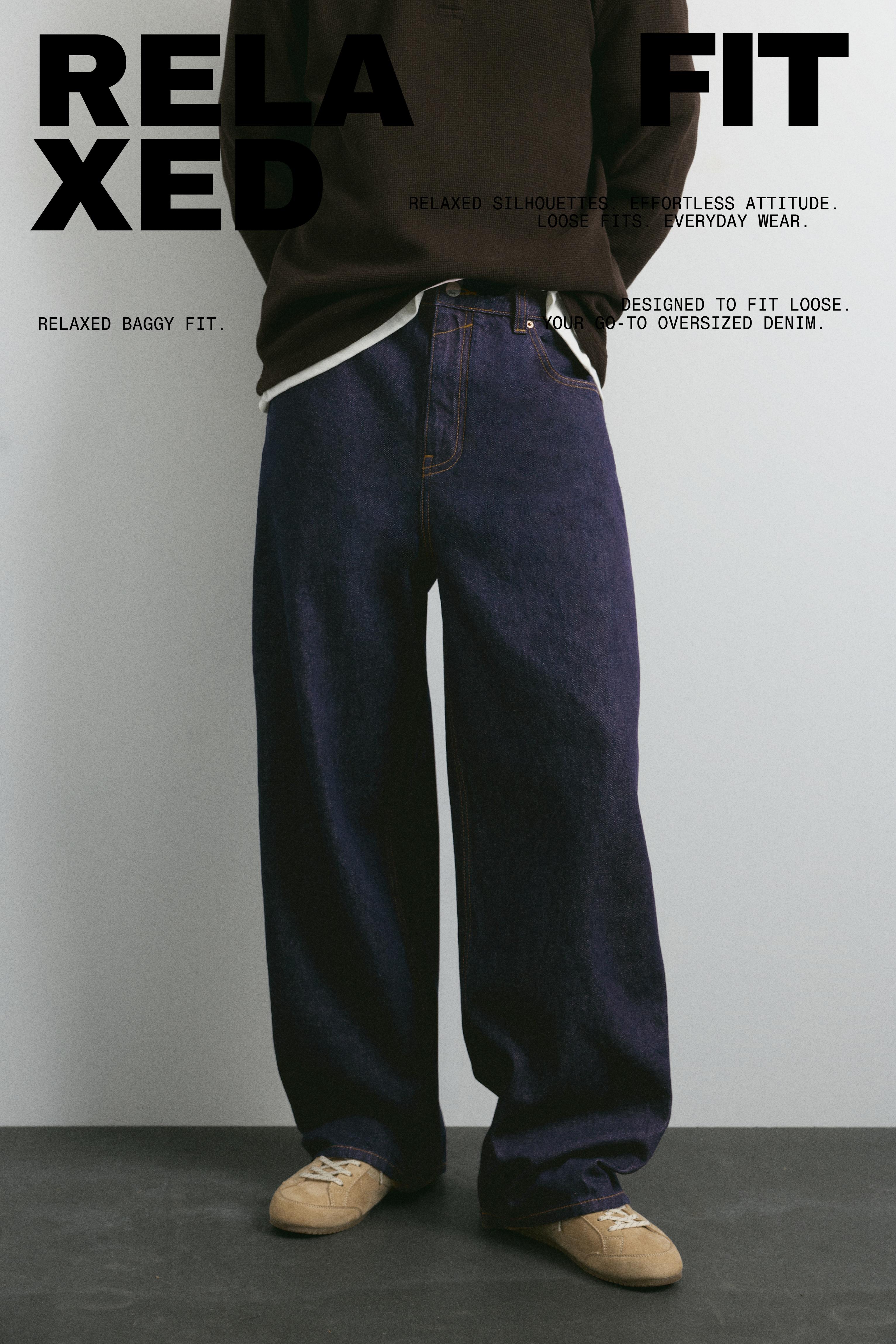 Relaxed baggy jeans — Navy
