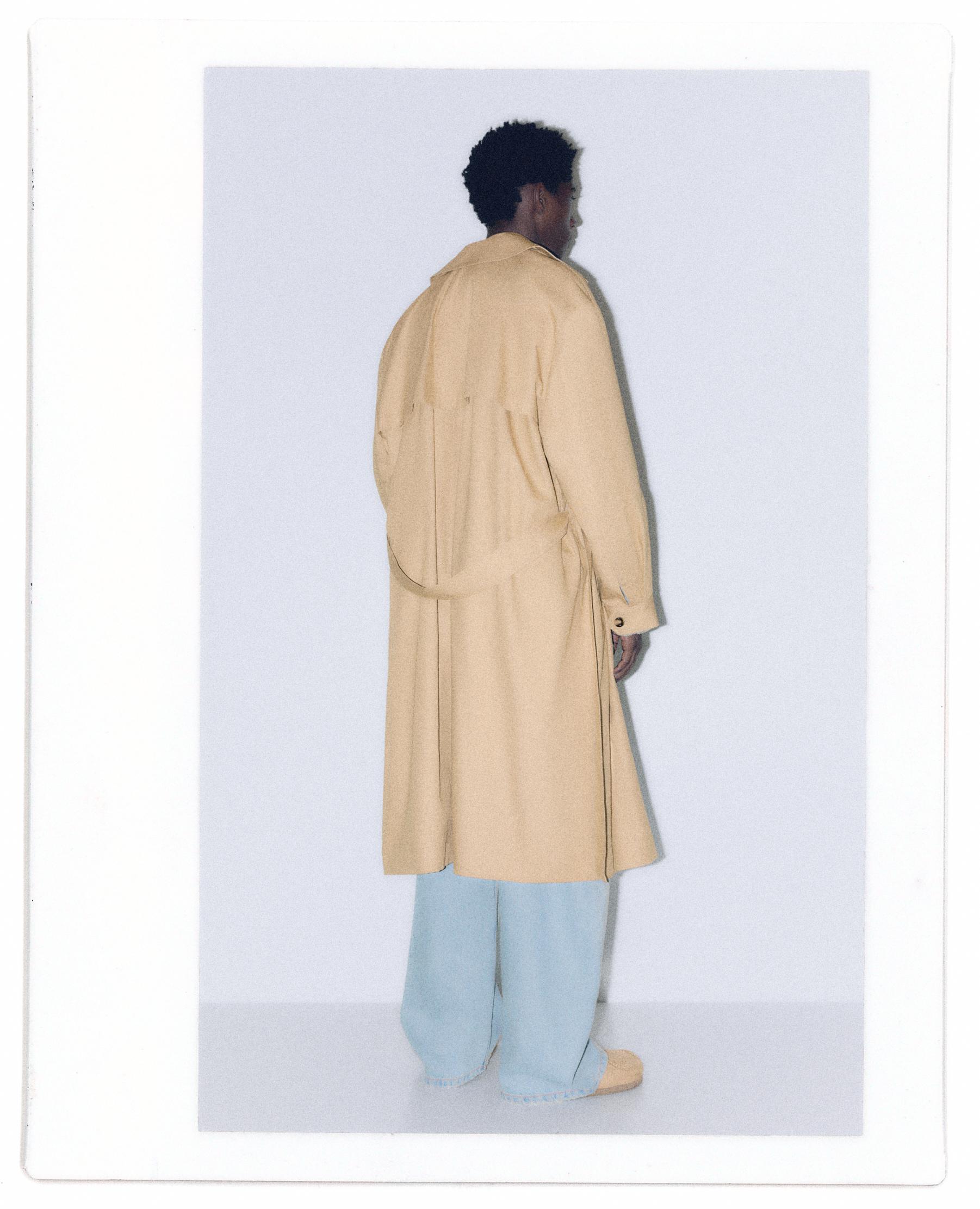 Long belted trench coat — Sand