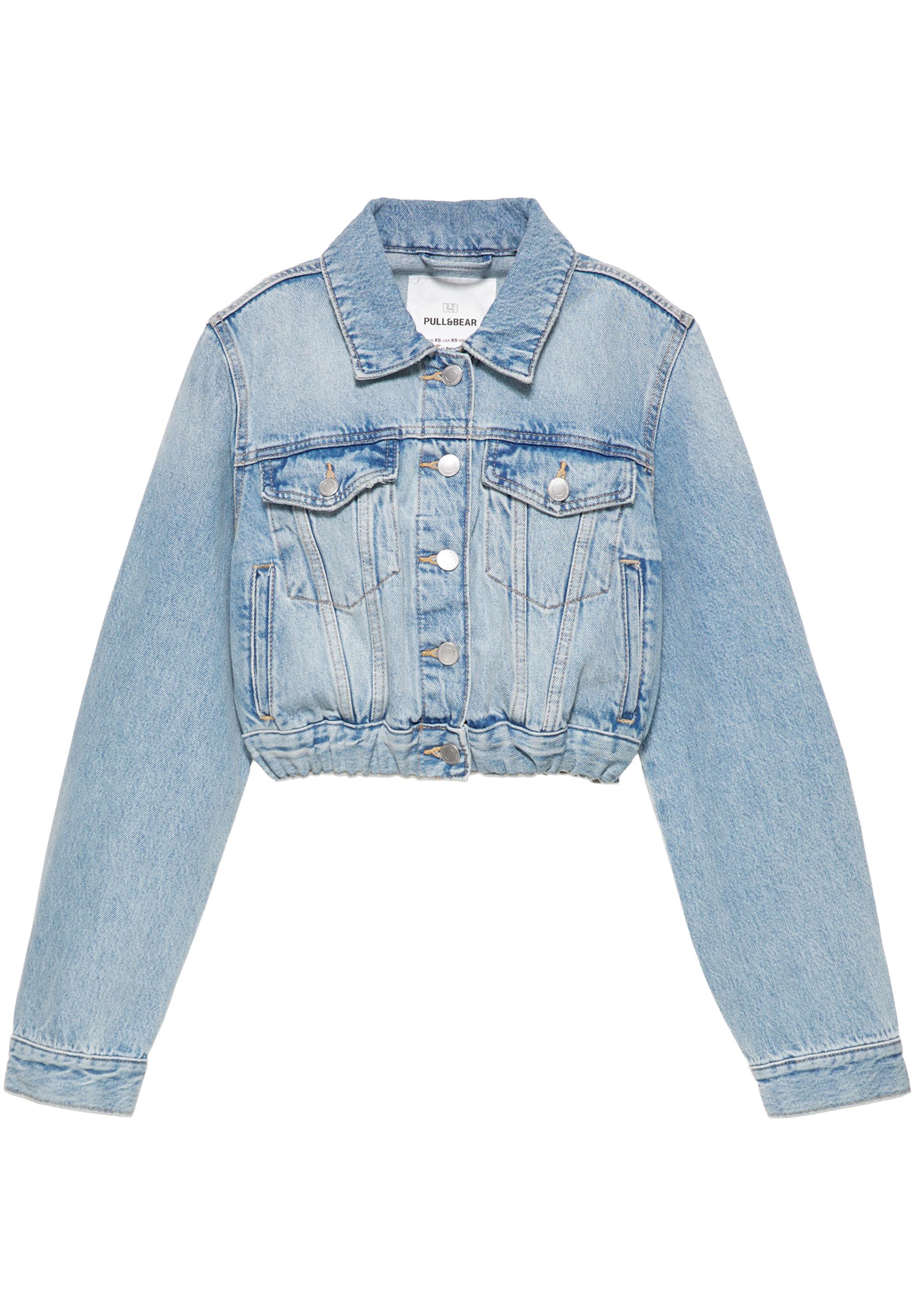Cropped denim jacket — Pale blue