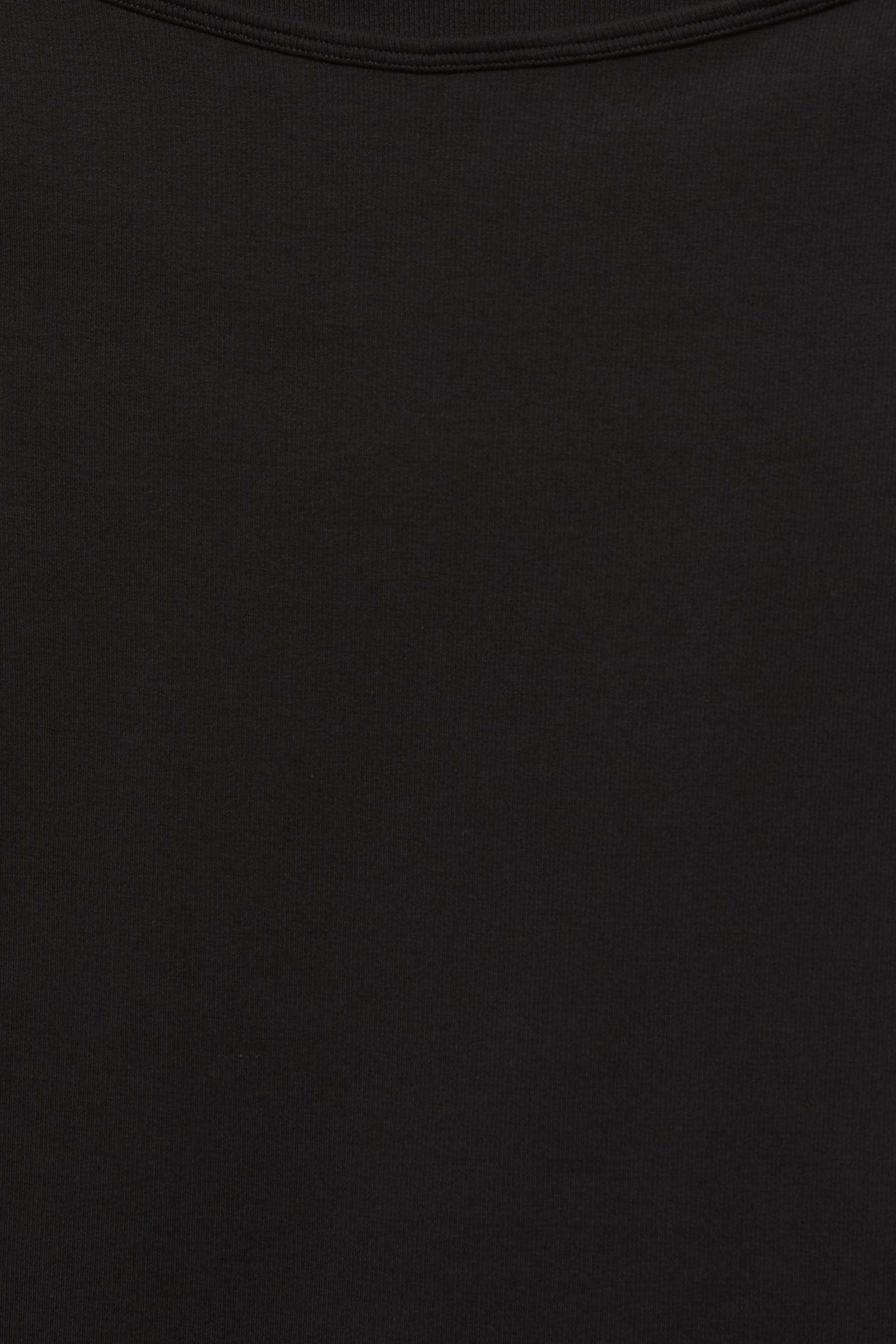 Long sleeve boat neck T-shirt — Black