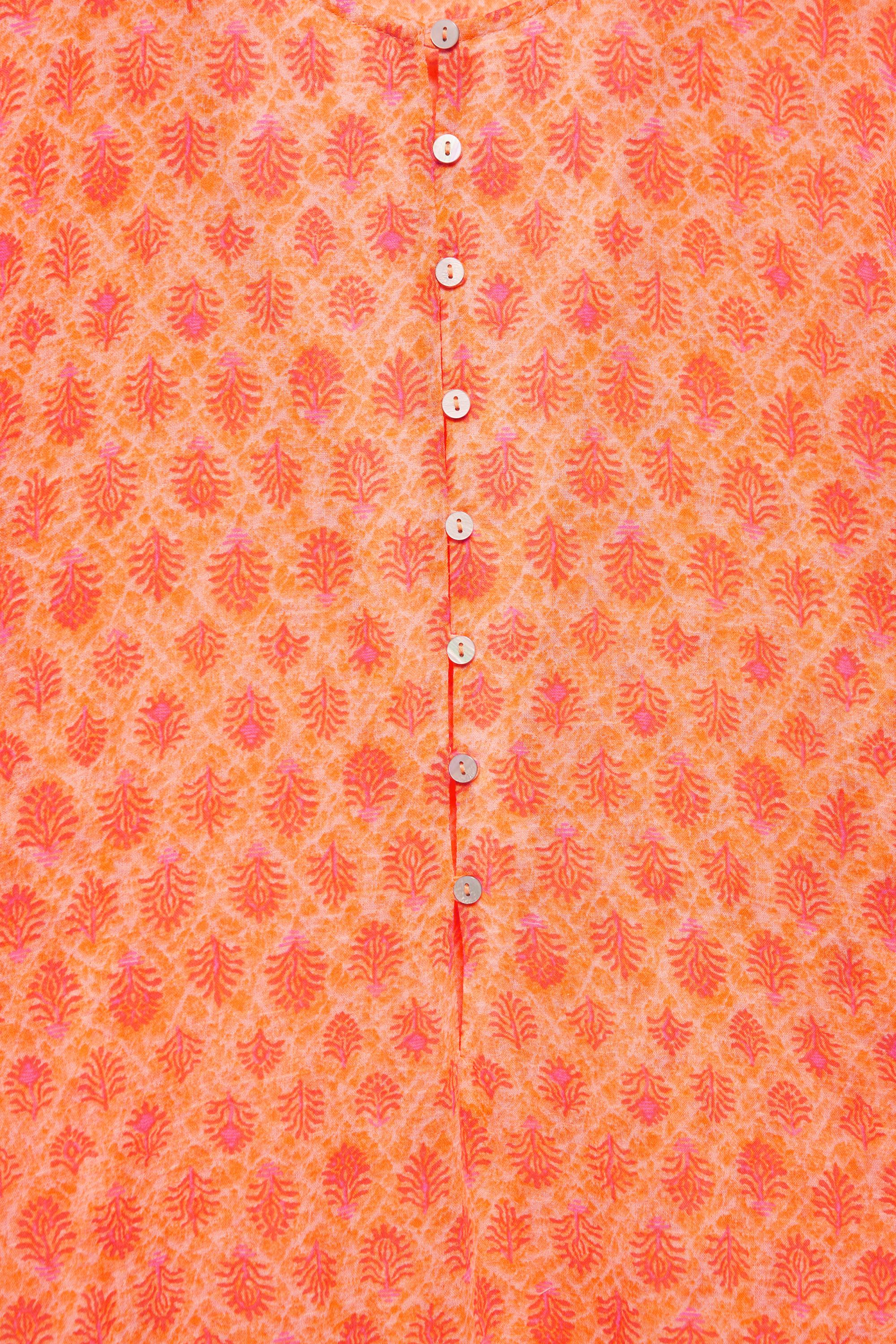 Printed flowing shirt — Orange