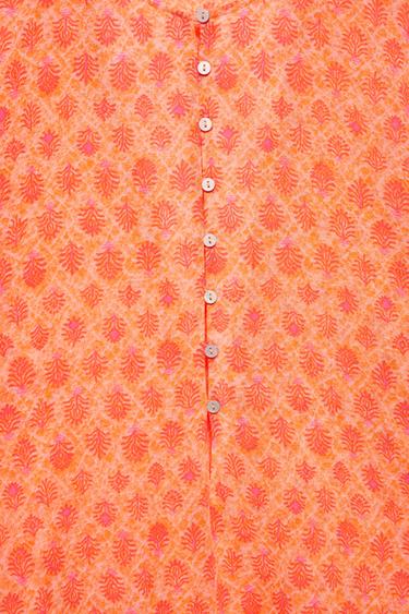 Printed flowing shirt — Orange 5