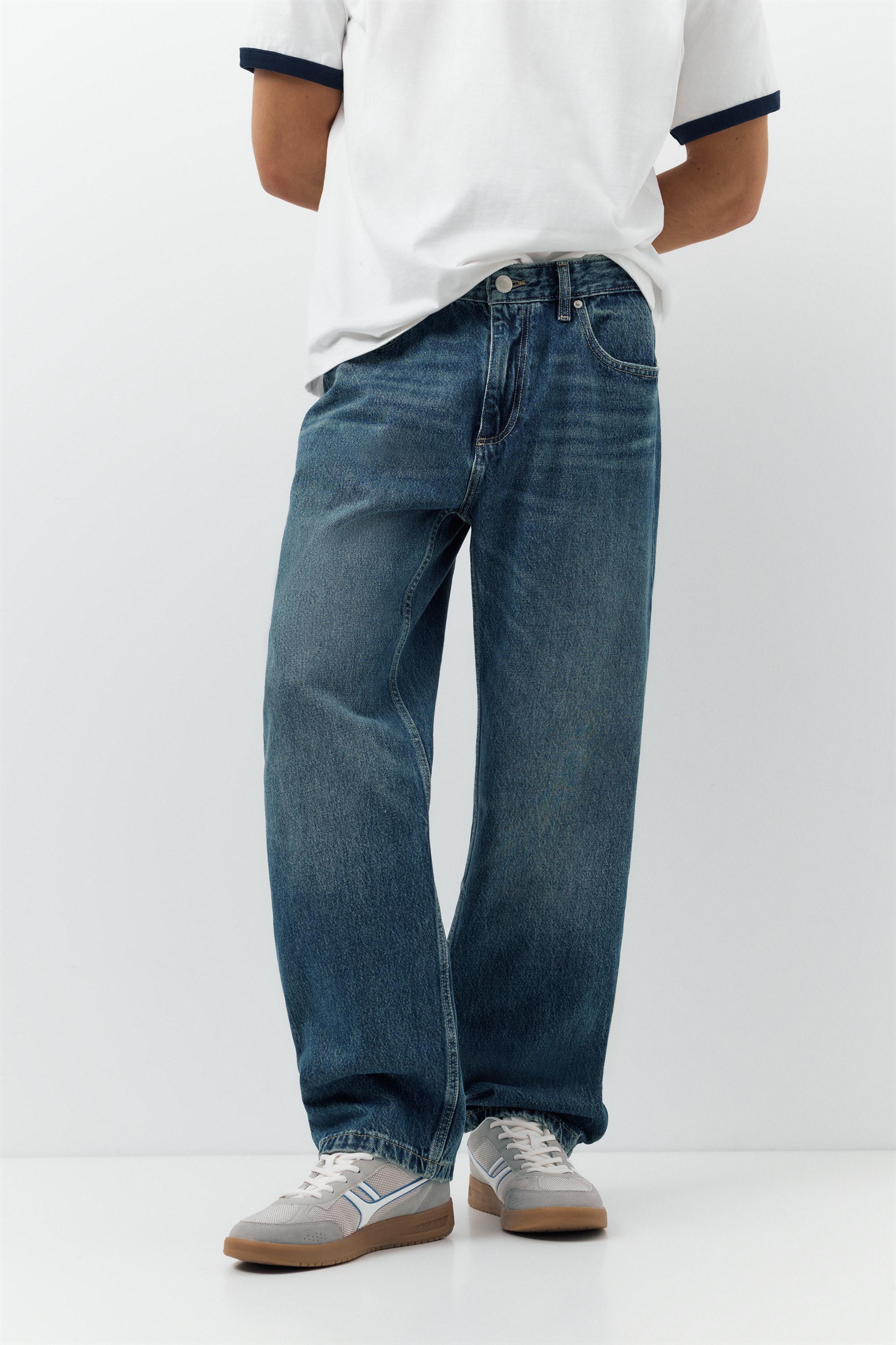 Straight-leg jeans — Dark blue