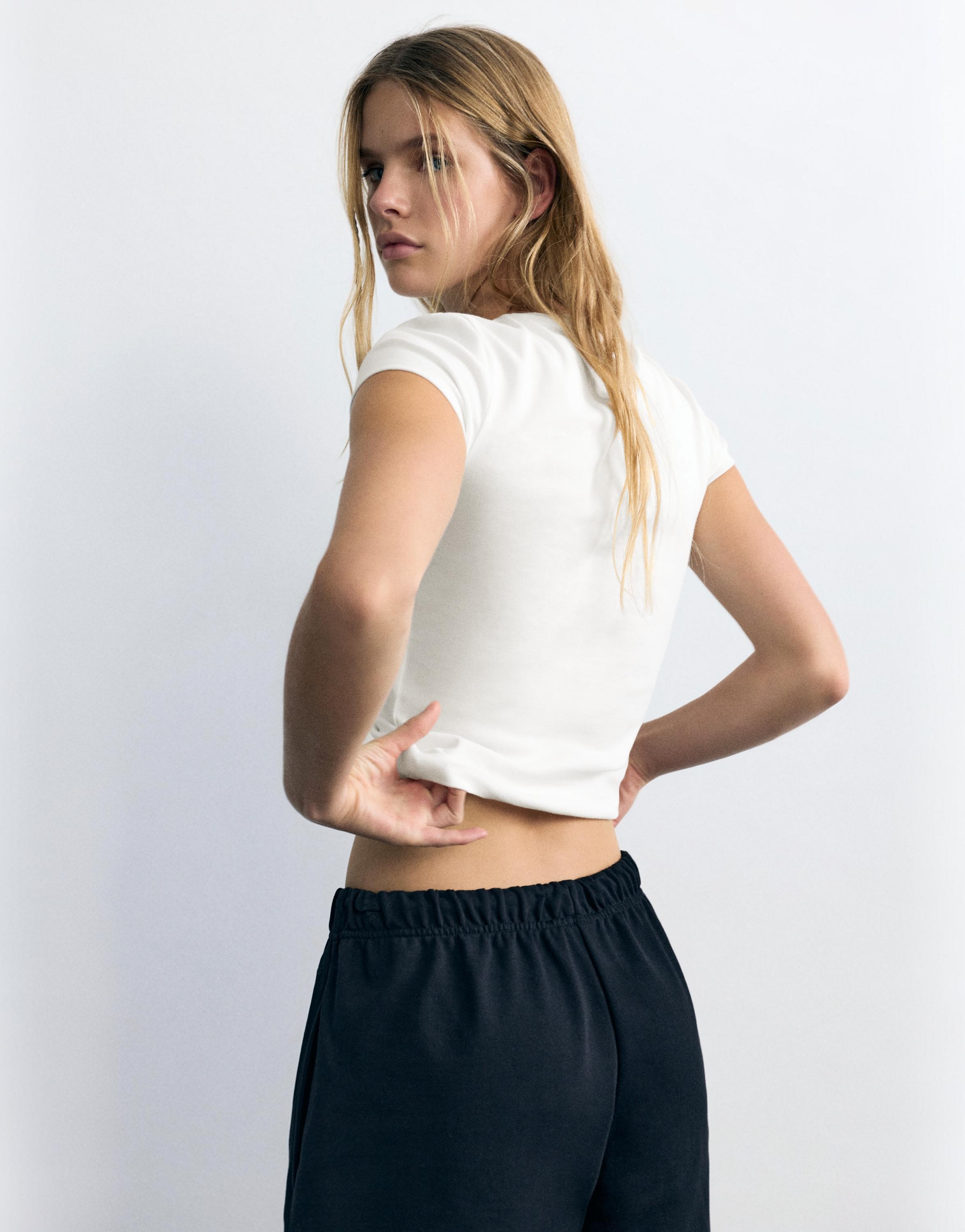Slim fit star graphic T-shirt — White
